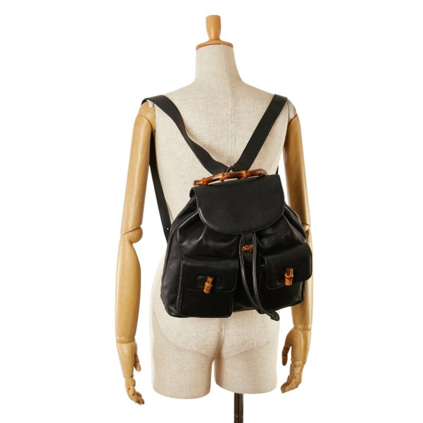 Gucci Black Leather Backpack