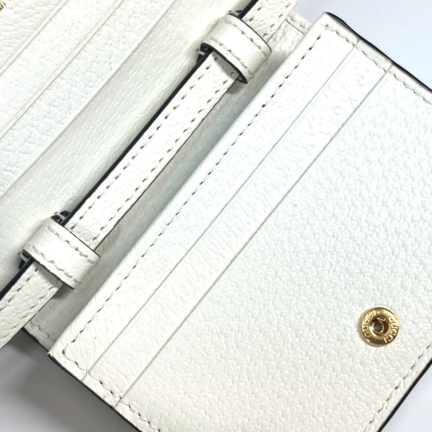 Gucci White Leather Wallet (Bi-Fold)