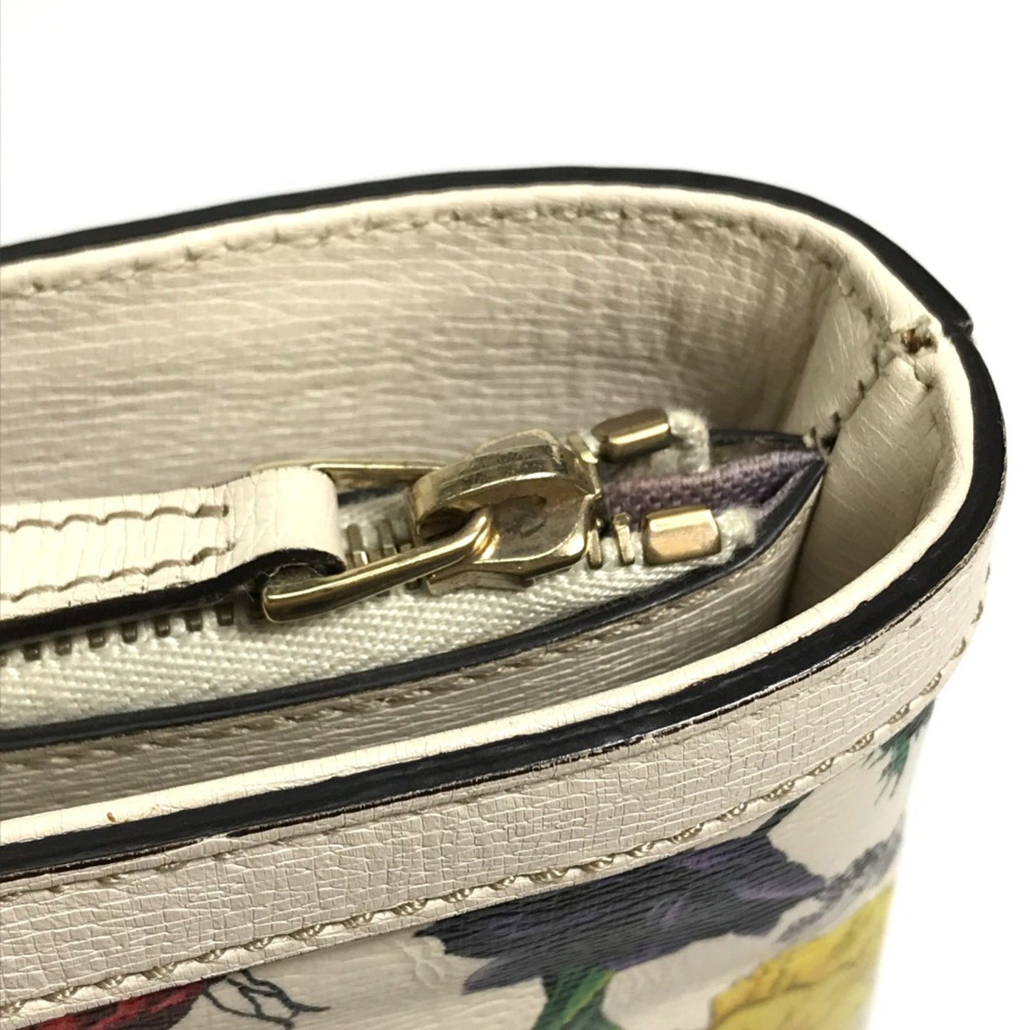 Gucci White Leather Tote Bag