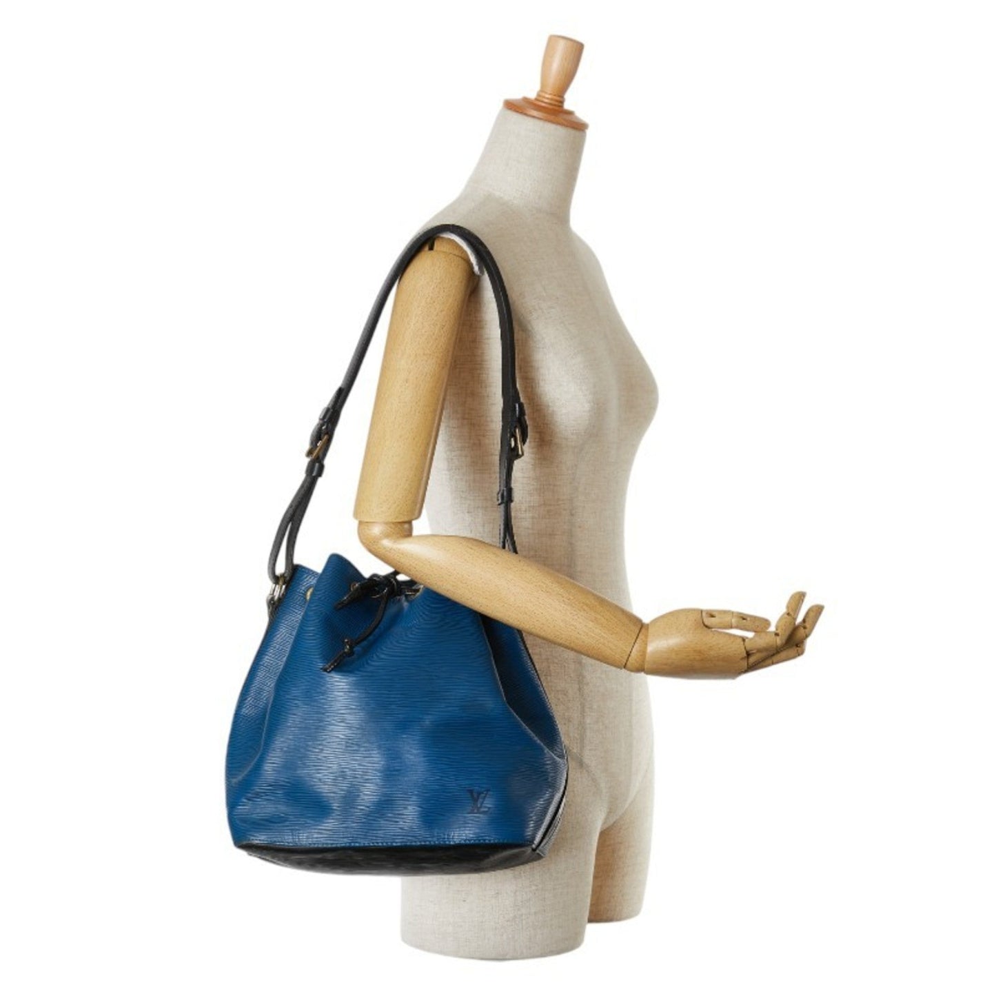 Louis Vuitton Epi Noir Toledo Blue Epi Leather Shoulder Bag