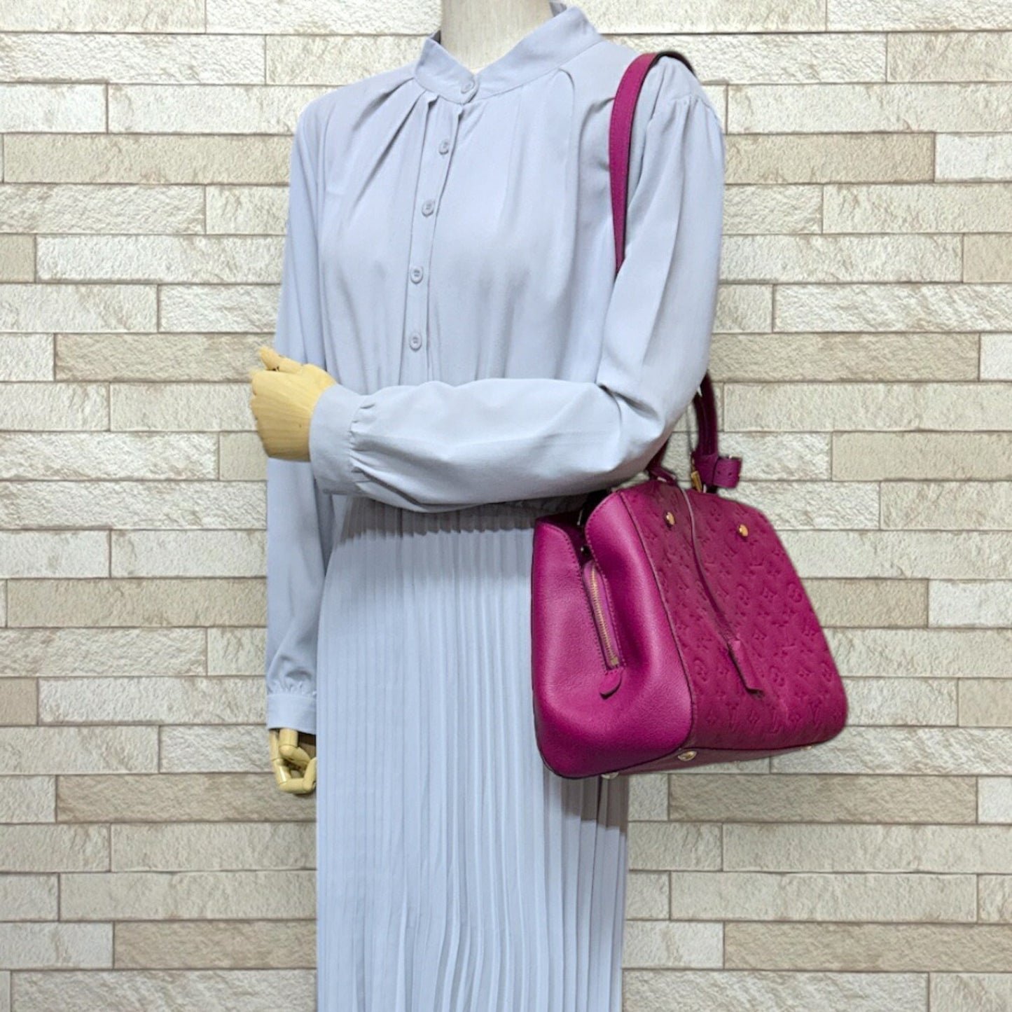 Louis Vuitton Aurore Pink Monogram Empreinte Shoulder Bag