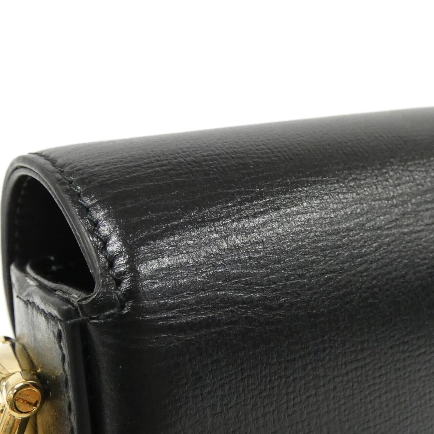 Gucci Horsebit Black Leather Shoulder Bag