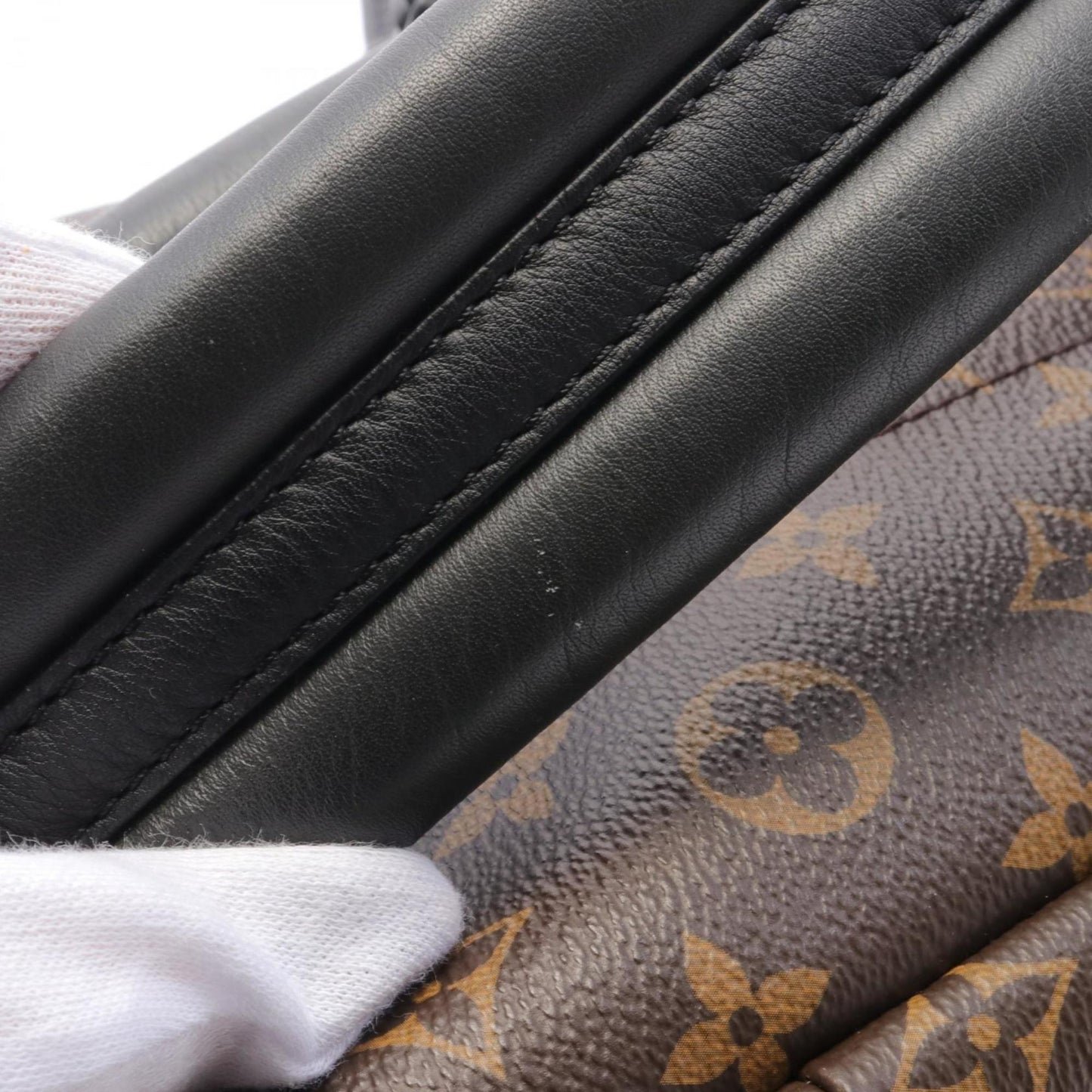 Louis Vuitton Black Brown Monogram Leather Backpack