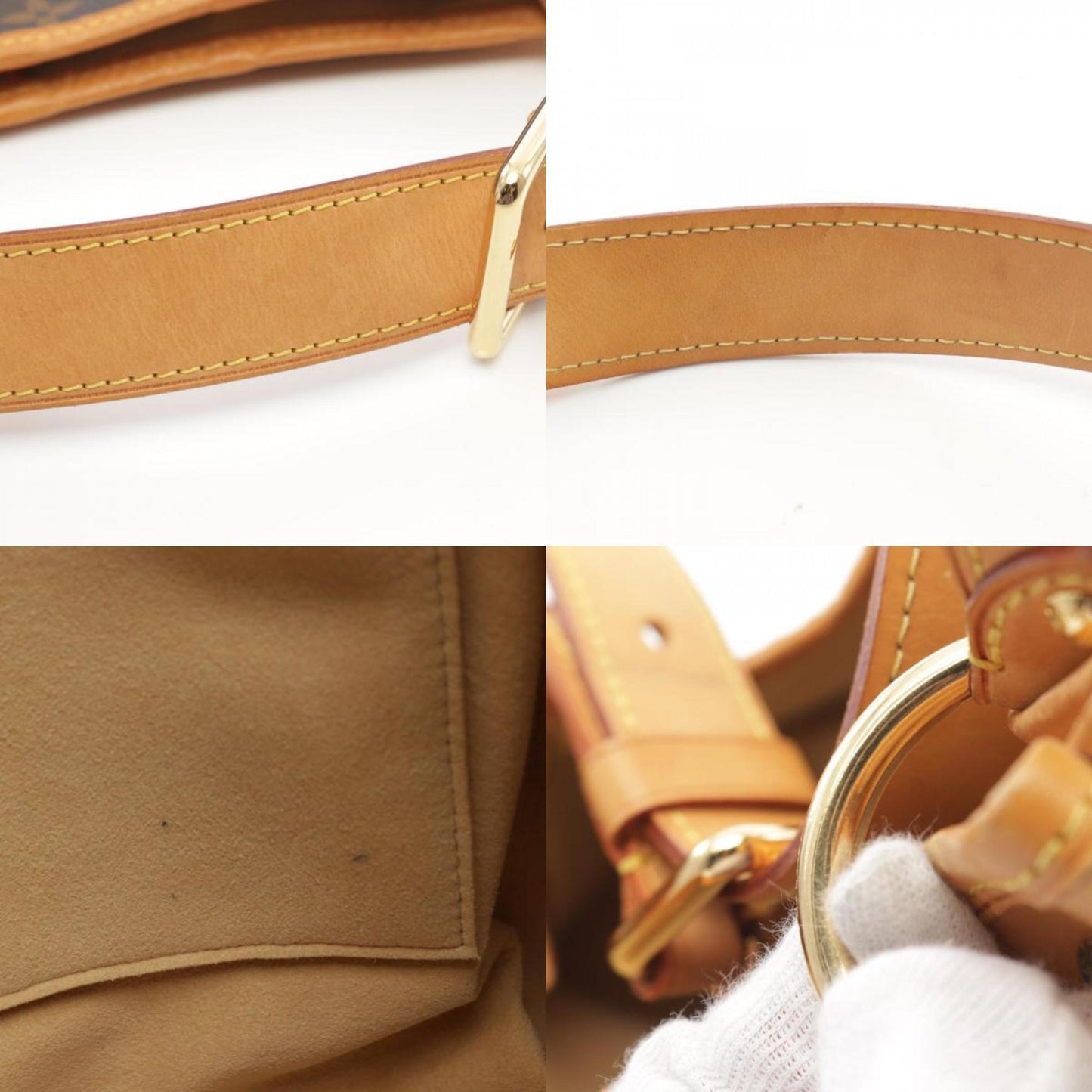 Louis Vuitton Brown Coated Canvas Leather Shoulder Bag
