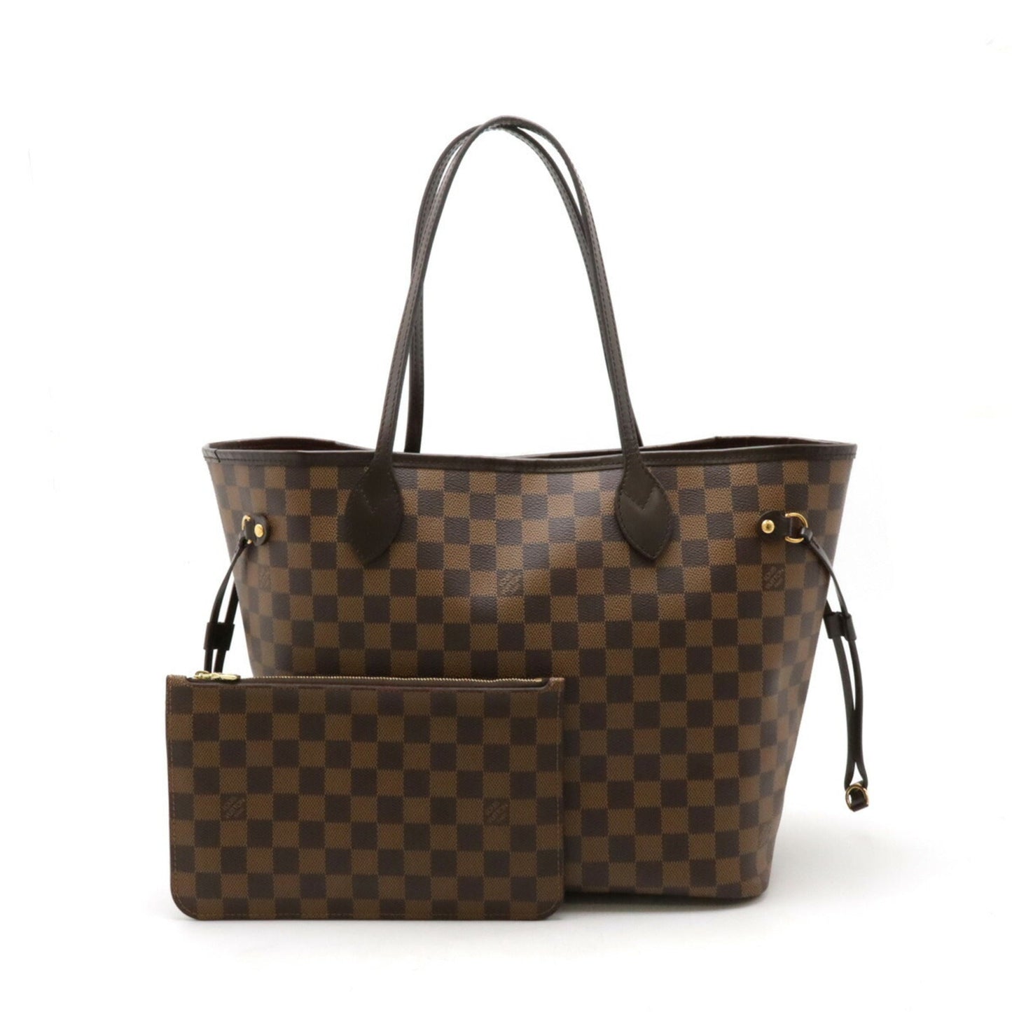 Louis Vuitton Brown Damier Canvas Pvc Pouch Shoulder Bag Tote Bag ()
