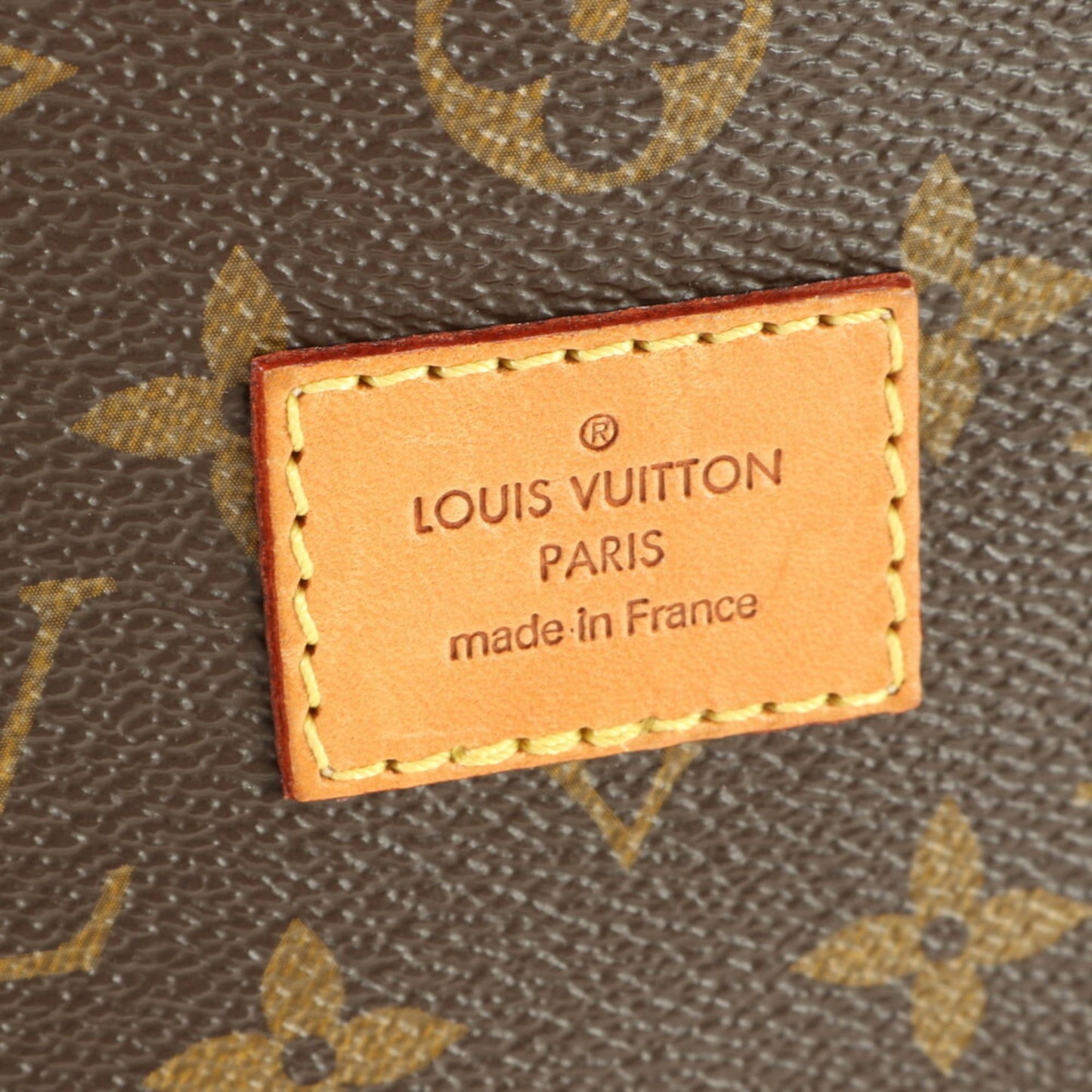 Louis Vuitton Monogram Brown Leather Coated Canvas Shoulder Bag