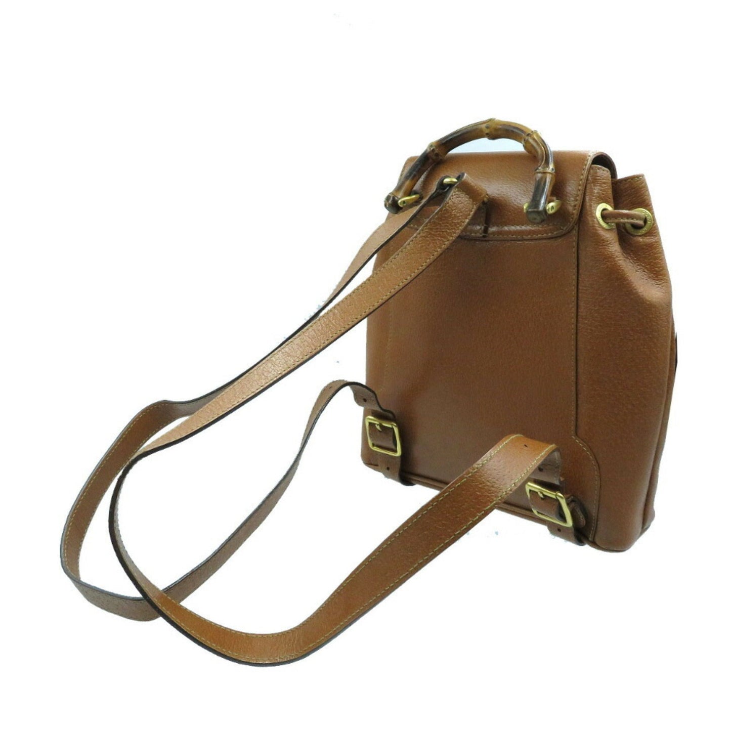 Gucci Bamboo Brown Bamboo Leather Backpack
