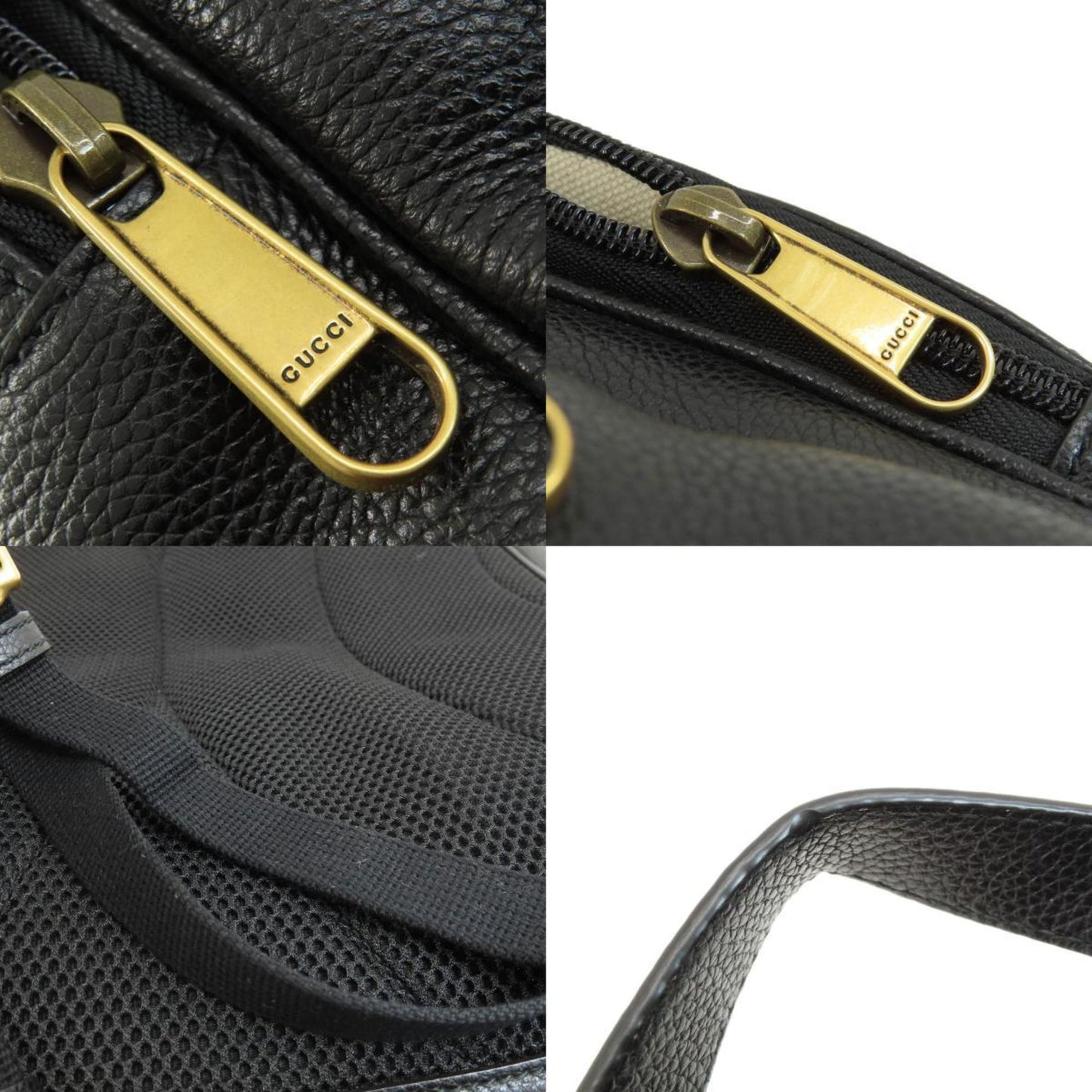 Gucci Black Leather Backpack