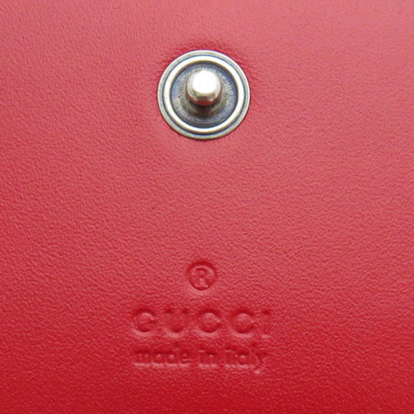 Gucci Red Color Leather Wallet (Bi-Fold)
