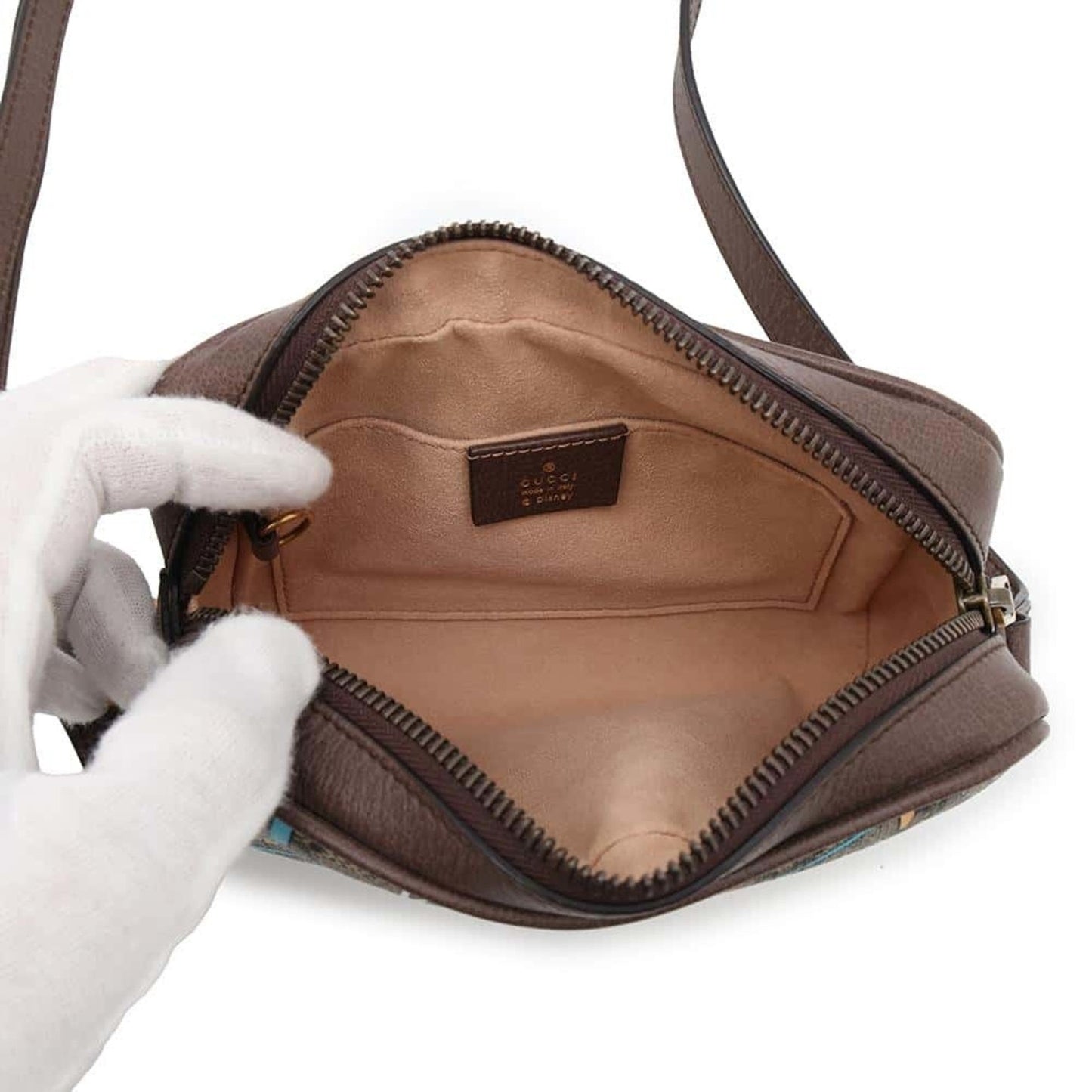 Gucci Beige Brown Pvc Leather Shoulder Bag
