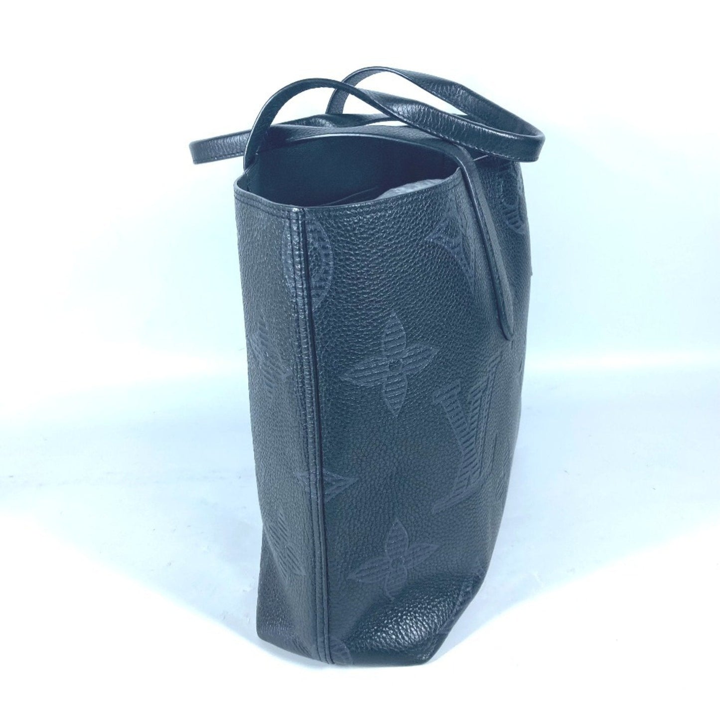Louis Vuitton Black Leather Shoulder Bag Tote Bag