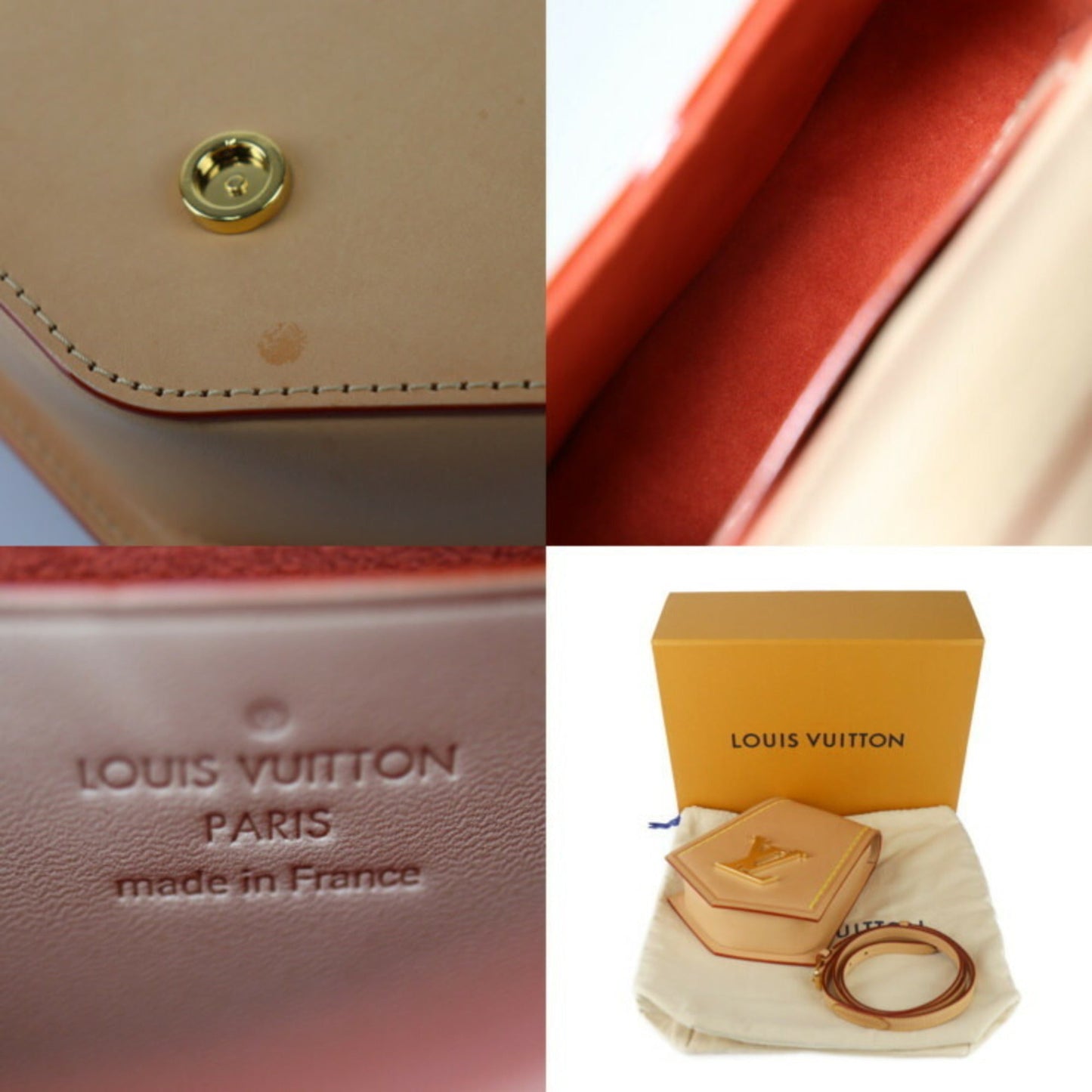 Louis Vuitton Beige Leather Handbag Shoulder Bag Tote Bag