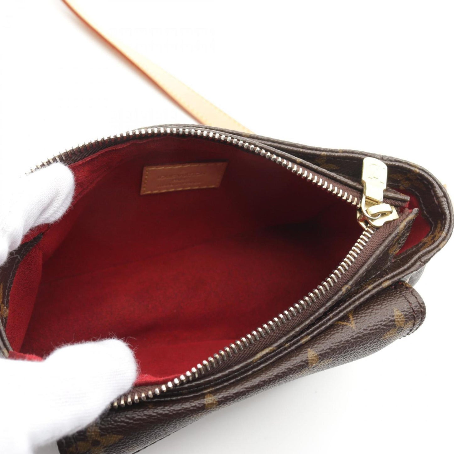 Louis Vuitton Monogram Brown Coated Canvas Leather Shoulder Bag