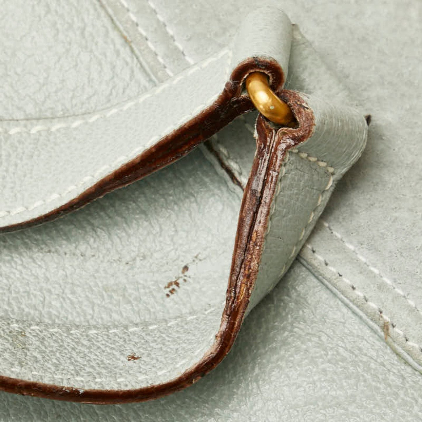 Gucci Light Blue Leather Suede Backpack