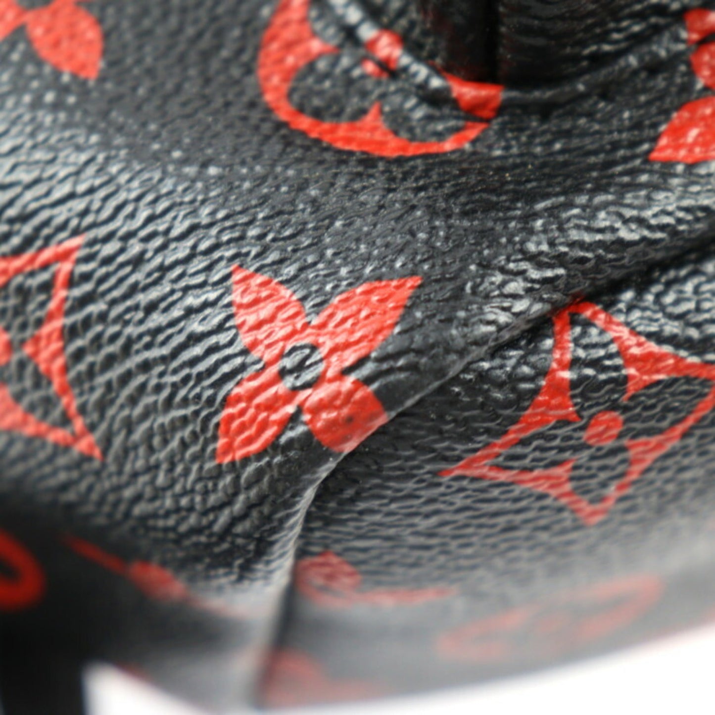 Louis Vuitton Black Monogram Red Color Monogram Backpack Handbag
