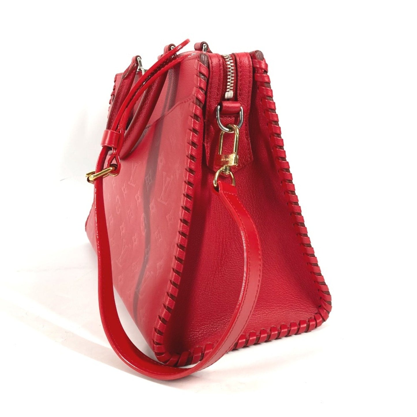Louis Vuitton Red Leather Shoulder Bag