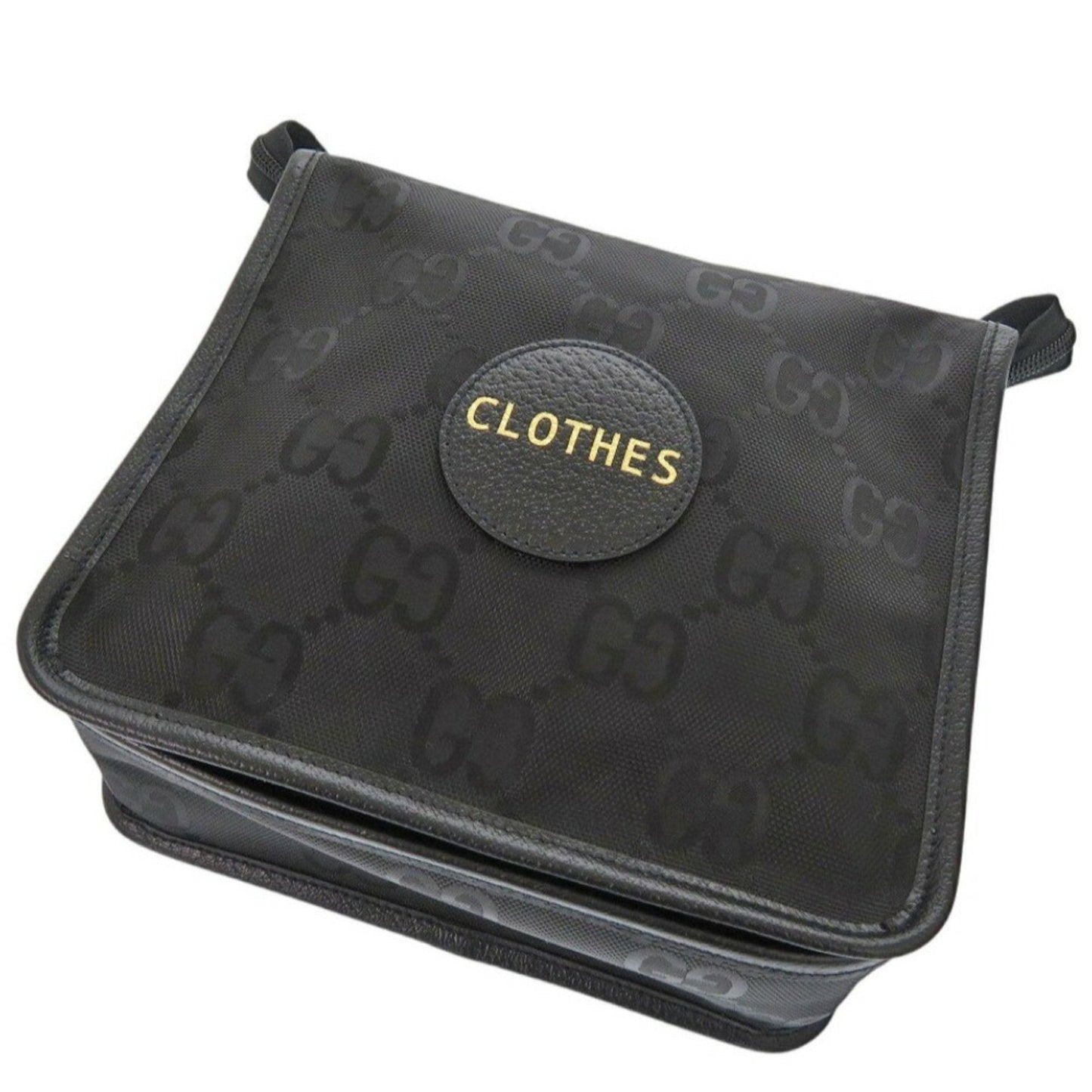 Gucci Black Nylon Canvas Leather Pouch