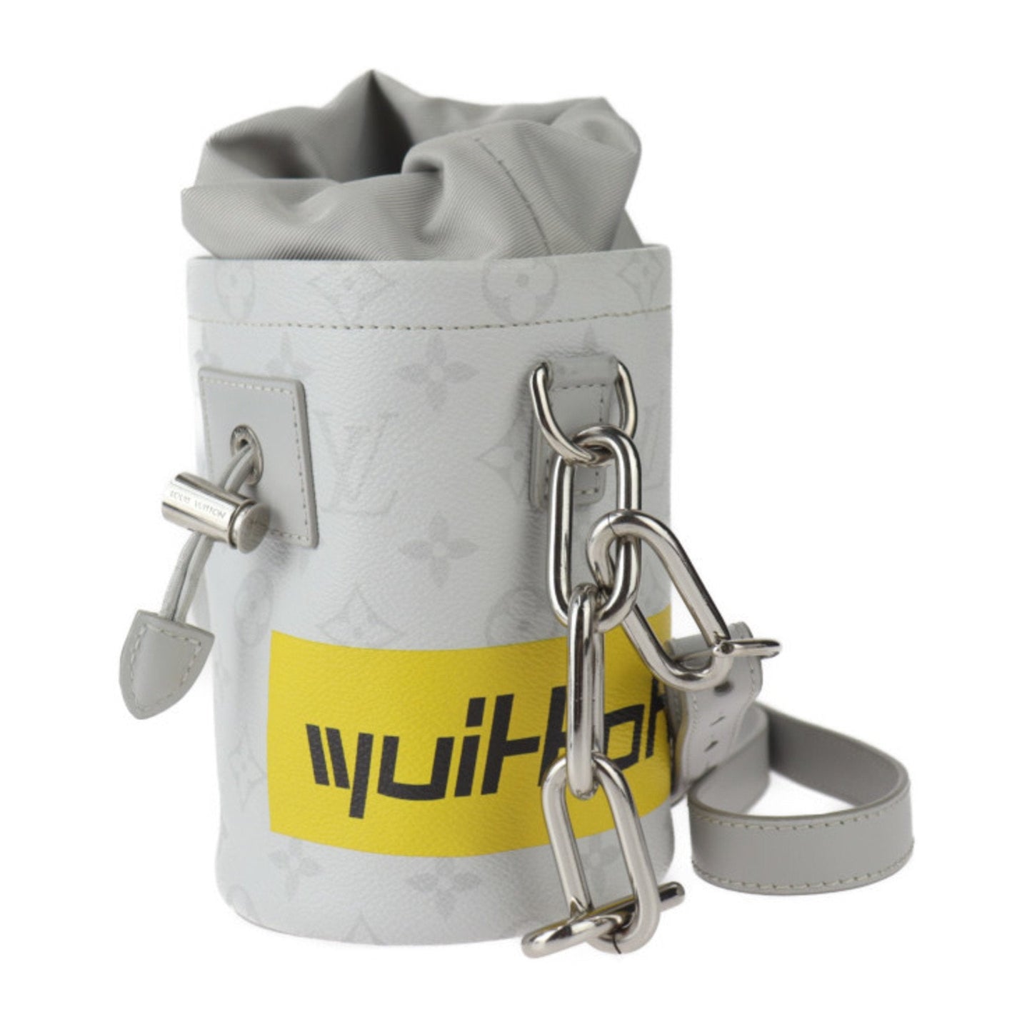 Louis Vuitton Gray White Pvc Leather Shoulder Bag