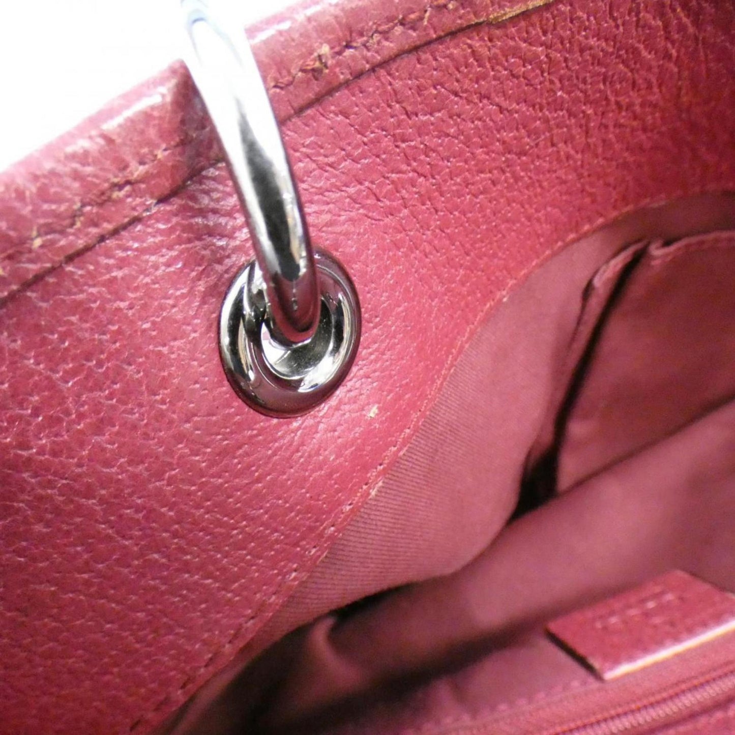 Gucci Beige Bordeaux Gg Canvas Leather Handbag
