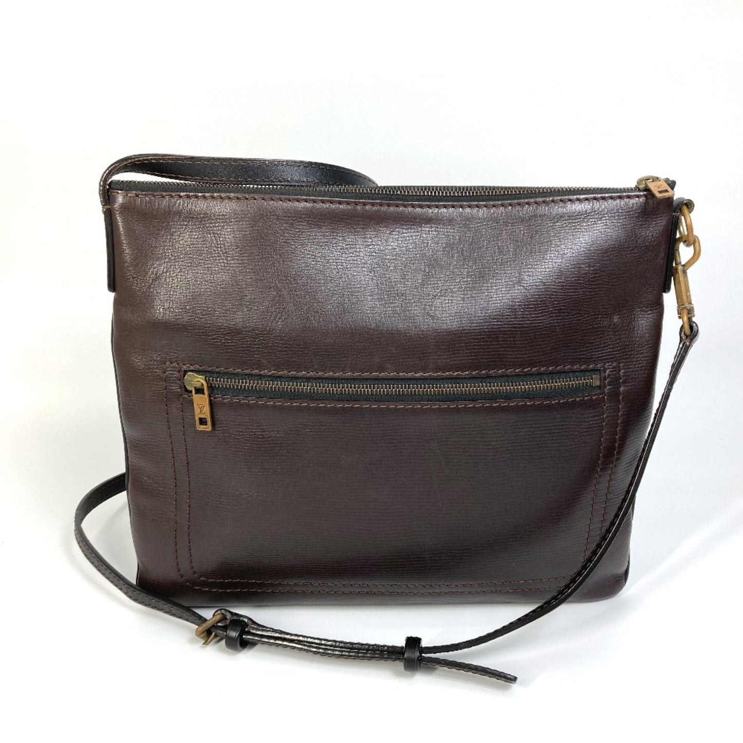 Louis Vuitton Brown Leather Shoulder Bag