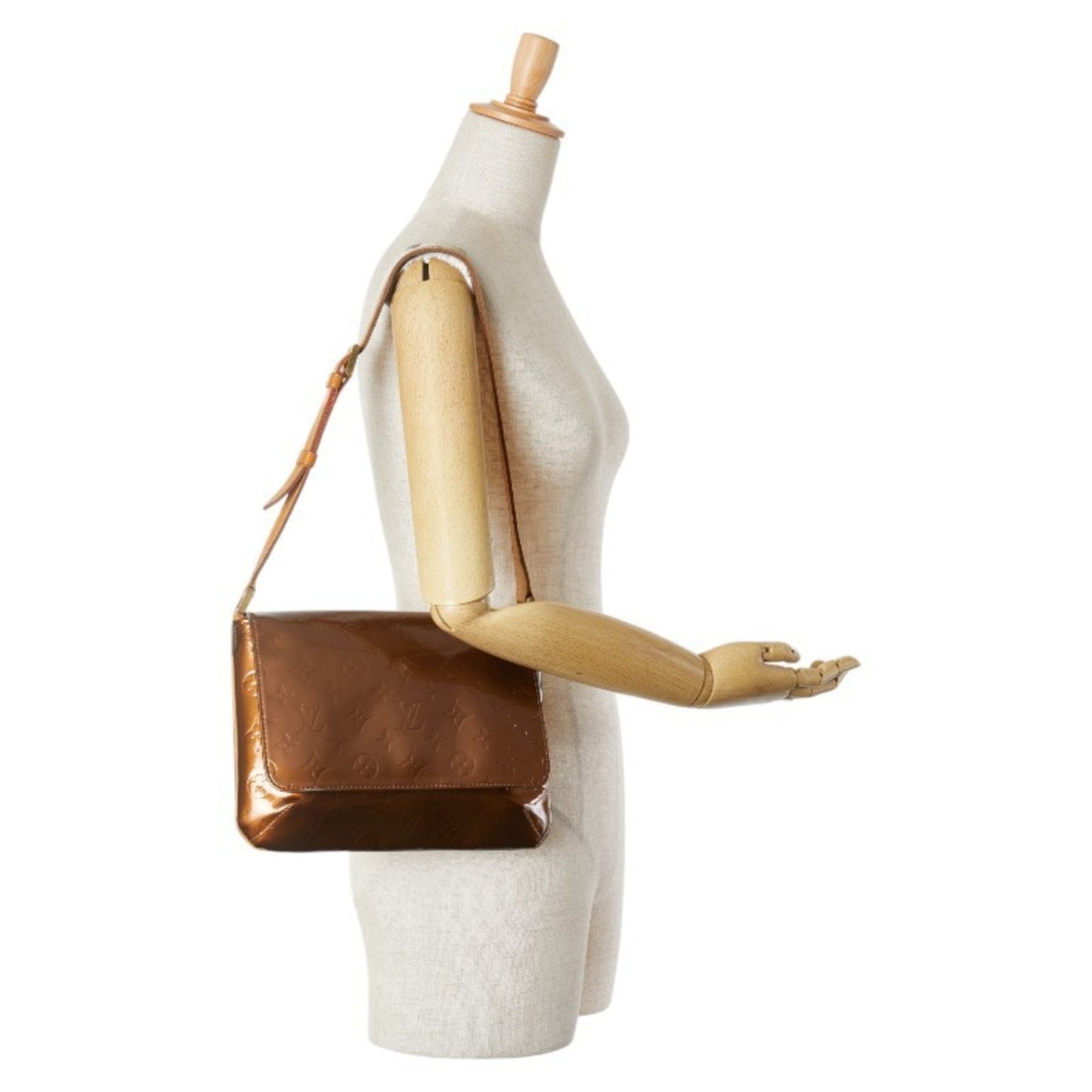 Louis Vuitton Bronze Brown Patent Leather Shoulder Bag