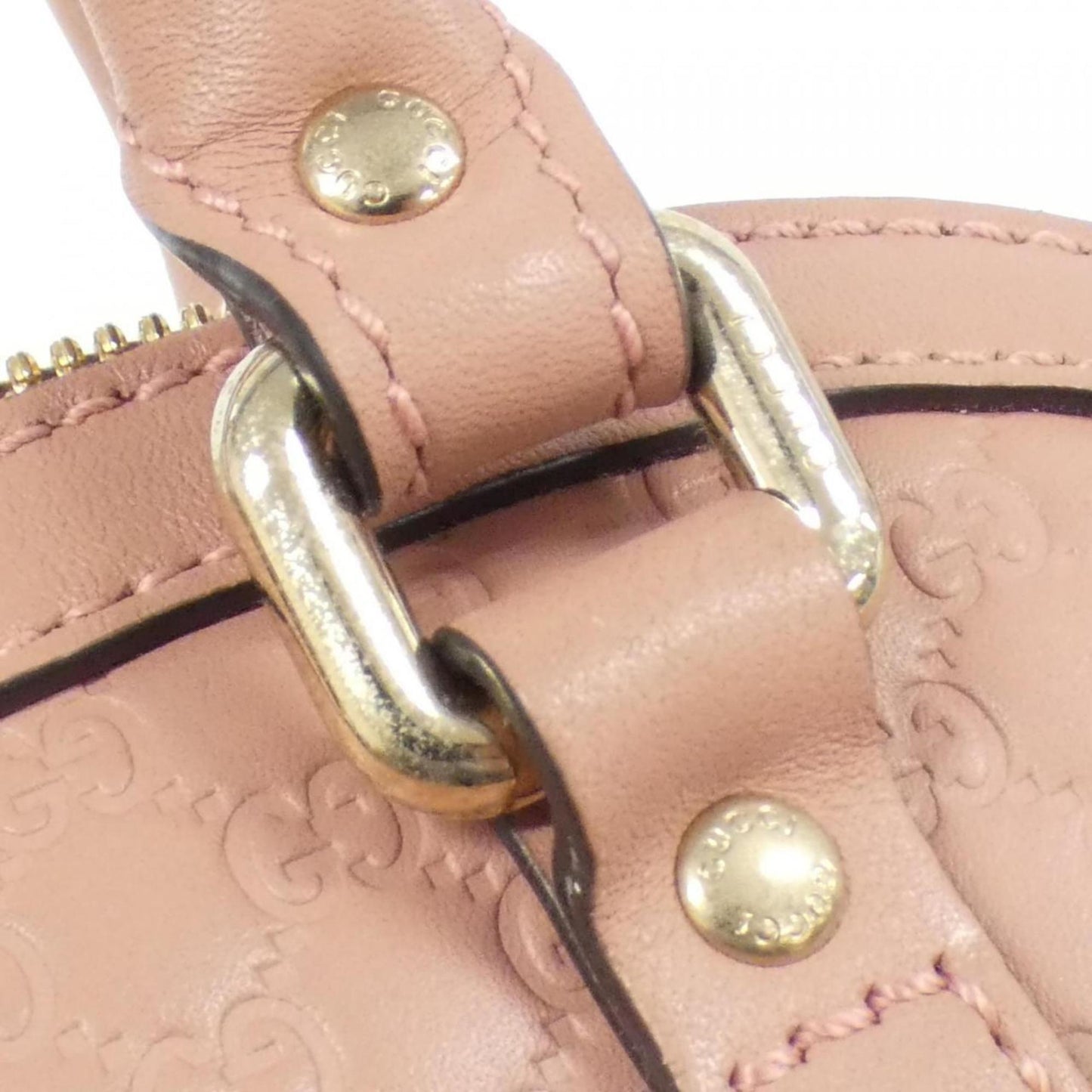 Gucci Pink Micro Gg Leather Handbag