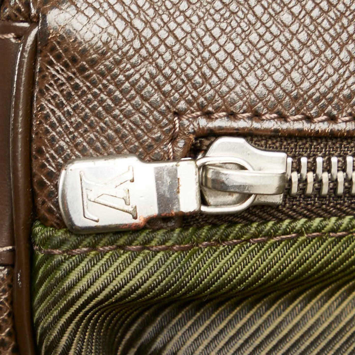 Louis Vuitton Acajou Brown Leather Shoulder Bag