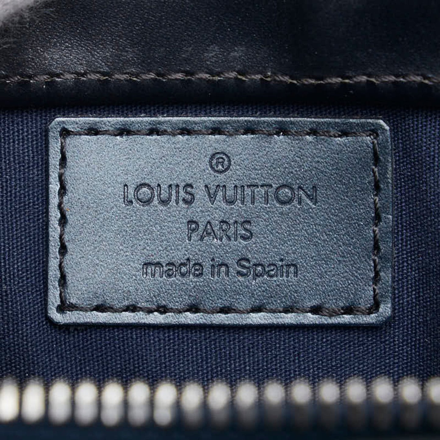Louis Vuitton Blue Leather Handbag Shoulder Bag