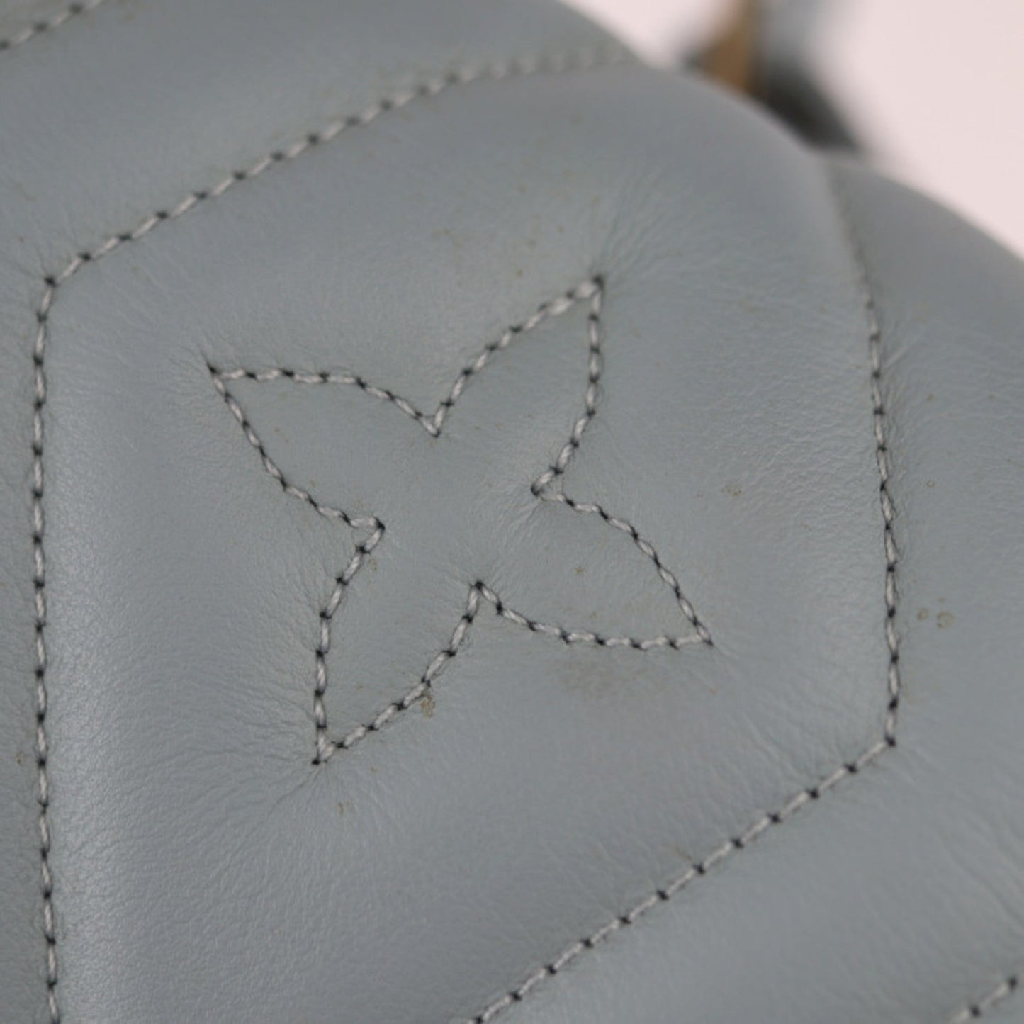 Louis Vuitton Light Blue Leather Fanny Pack Shoulder Bag