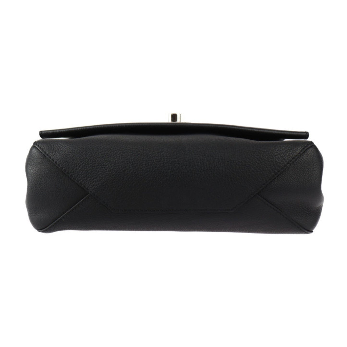 Louis Vuitton Black Leather Handbag Shoulder Bag Tote Bag