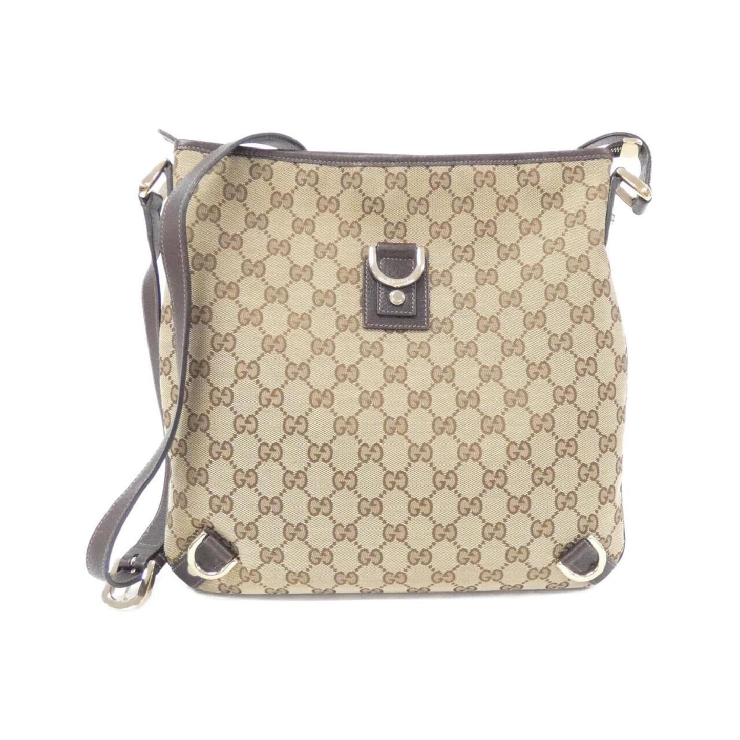 Gucci Beige Brown Gg Canvas Shoulder Bag ()