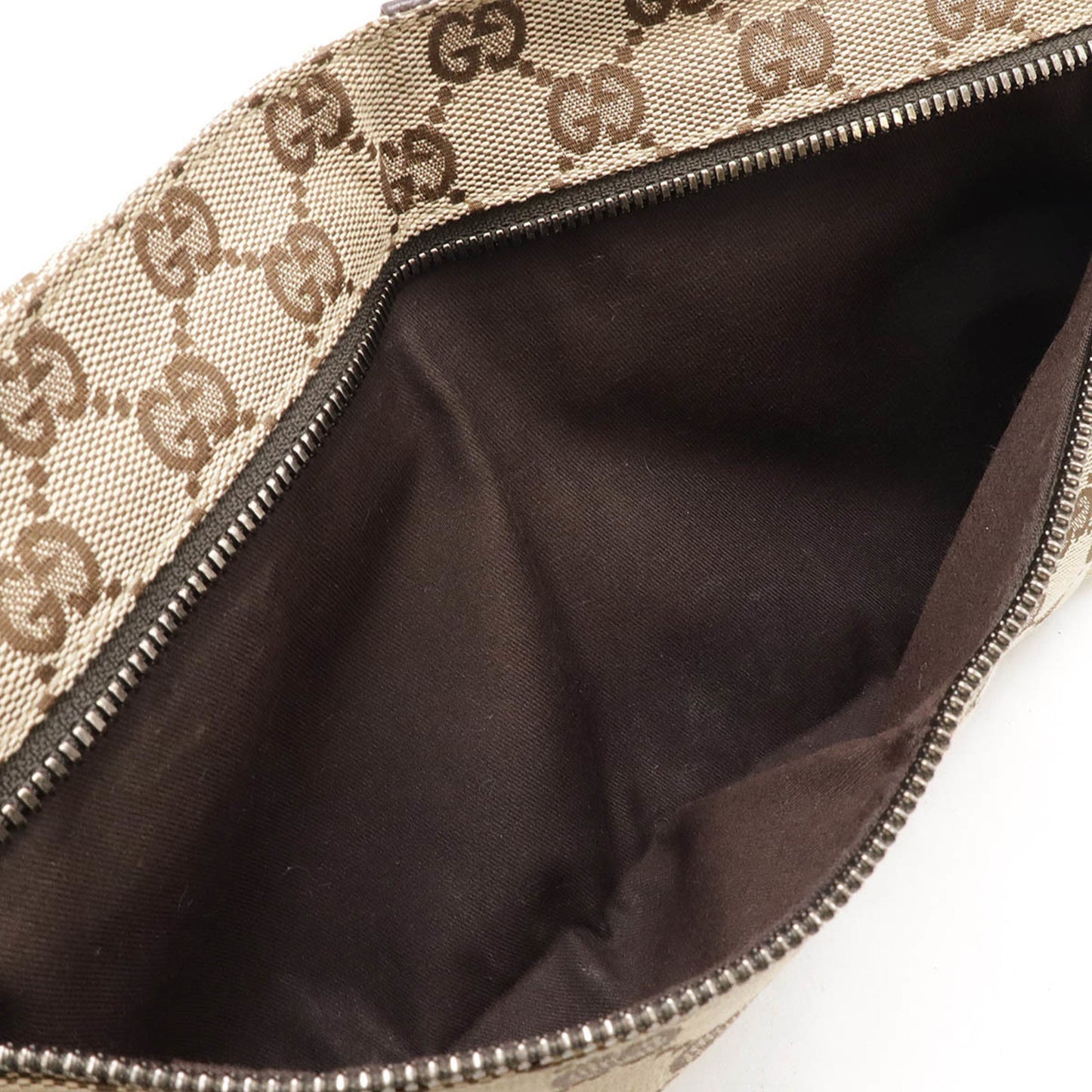 Gucci Dark Brown Gg Canvas Pouch Sling Bag