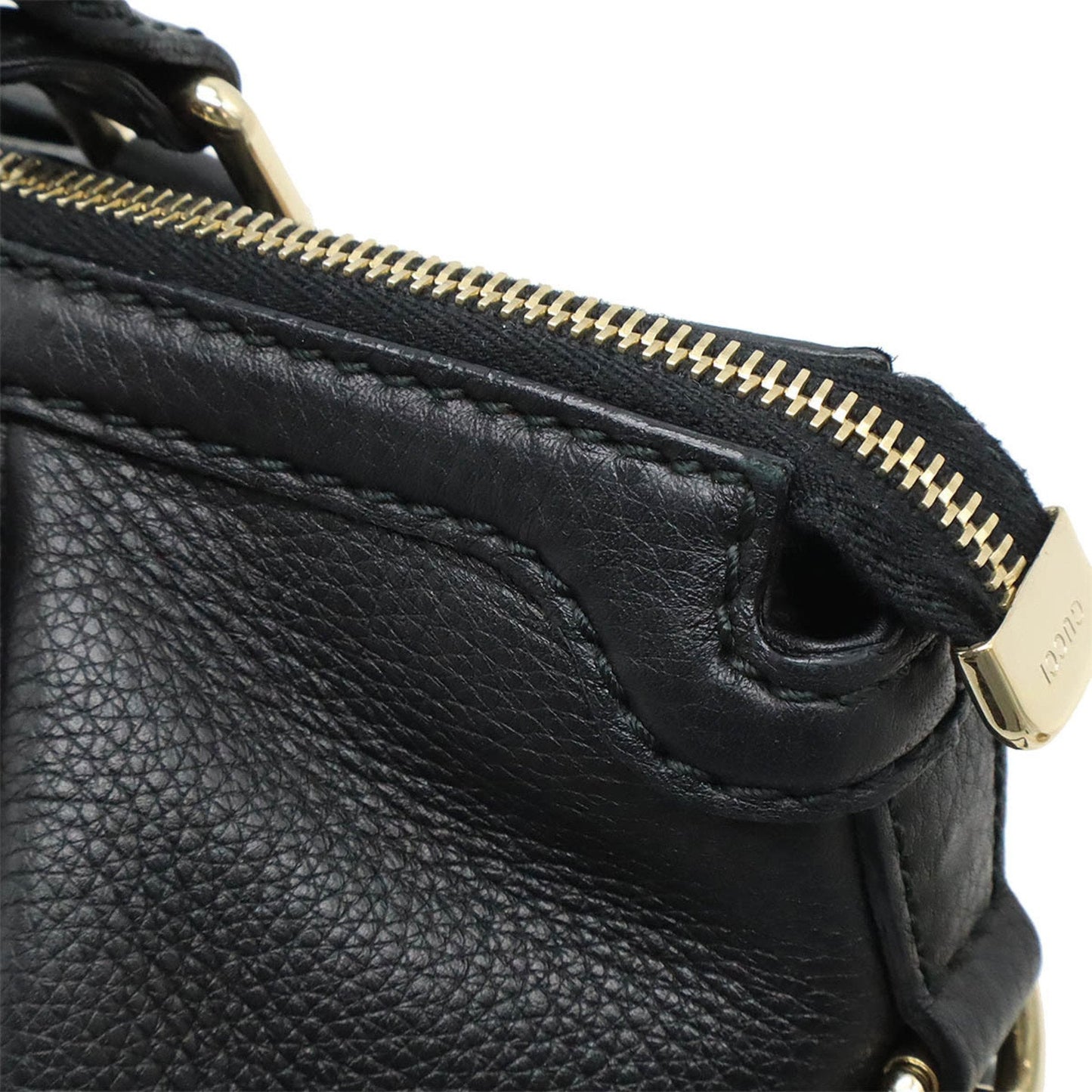 Gucci Sukey Black Leather Handbag Shoulder Bag Tote Bag