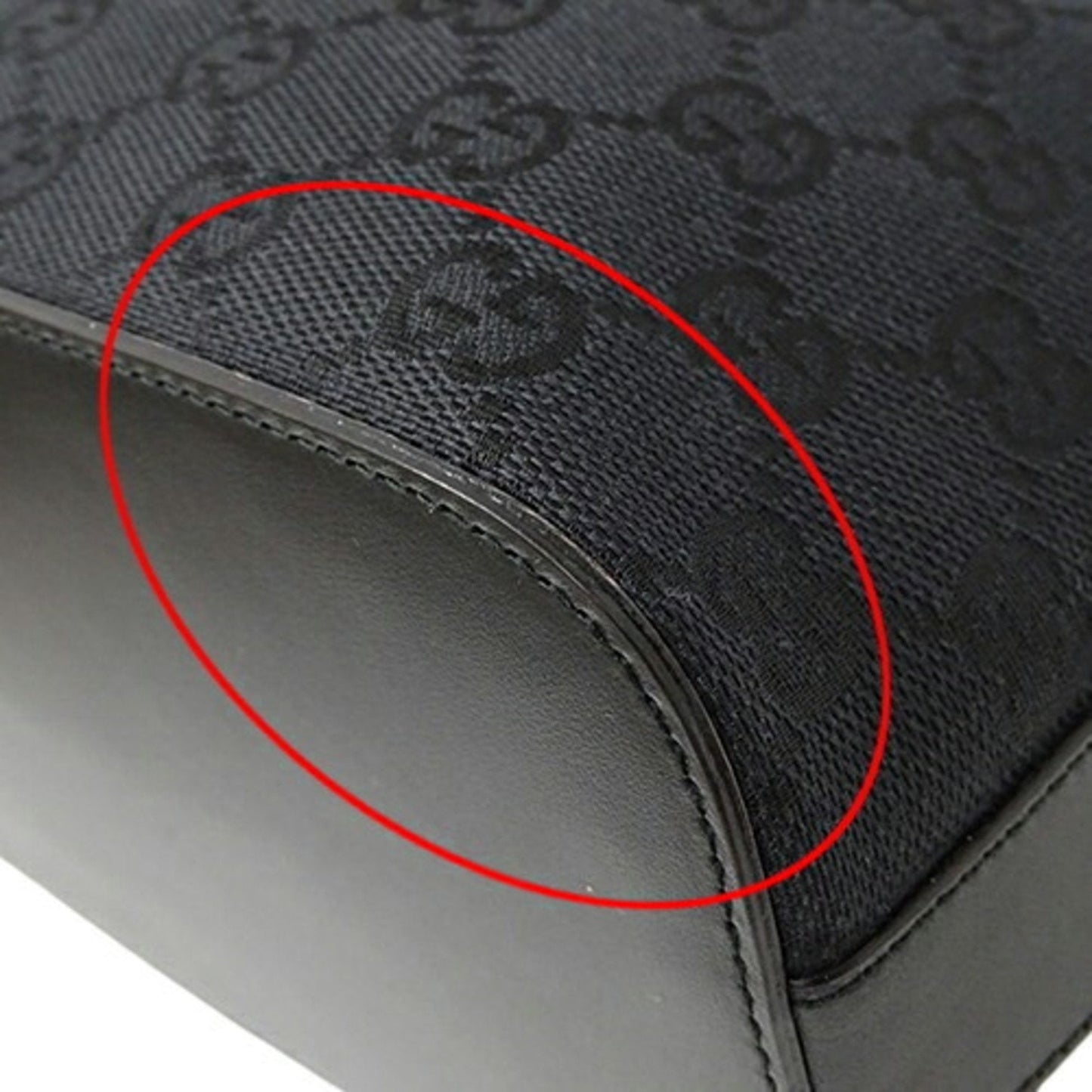 Gucci Black Gg Canvas Shoulder Bag