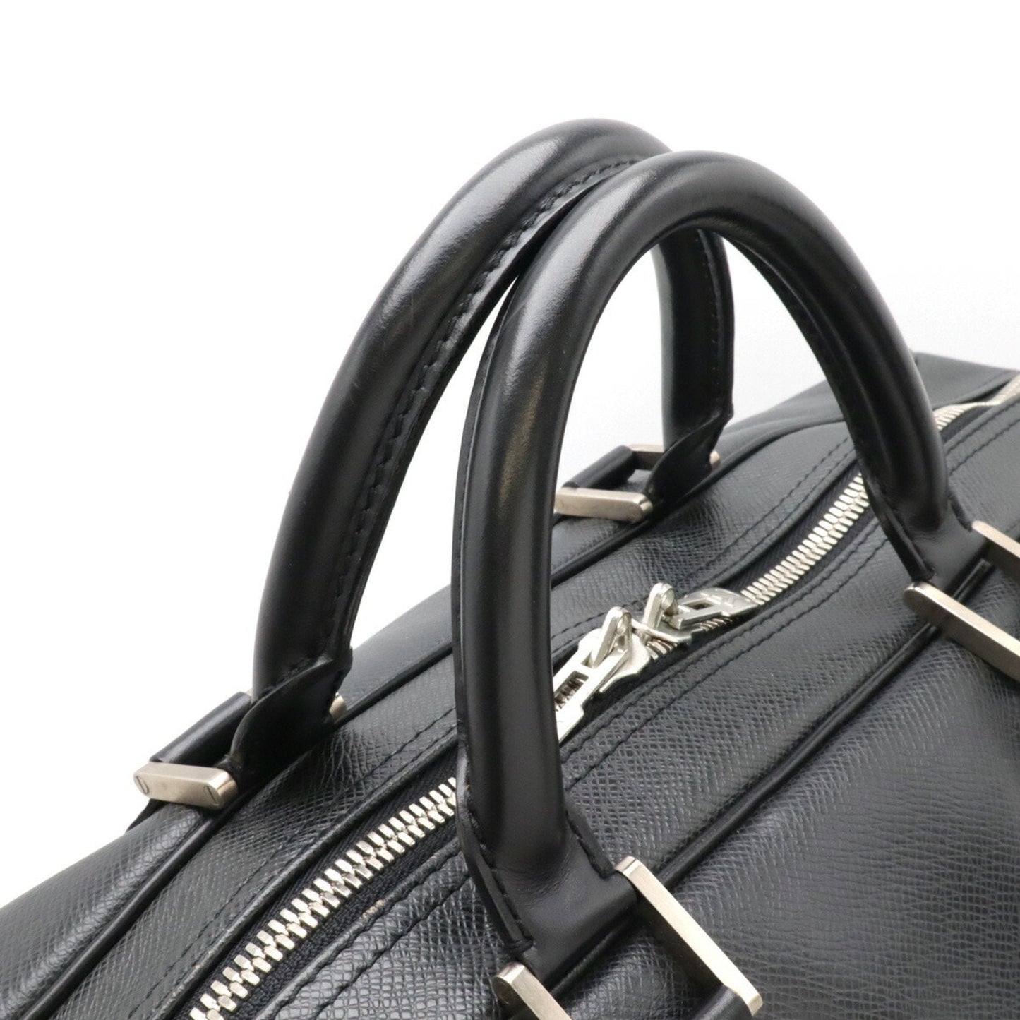 Louis Vuitton Ardoise Black Taiga Leather Boston Bag Shoulder Bag