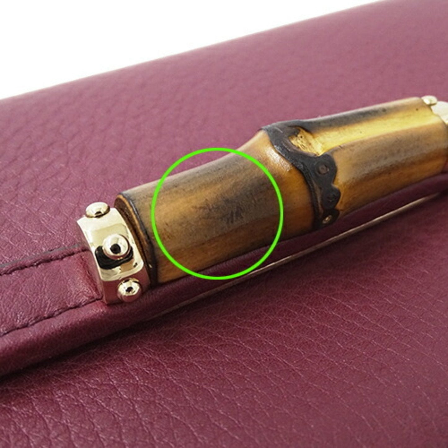 Gucci Wine Leather Long Wallet (Bi-Fold)