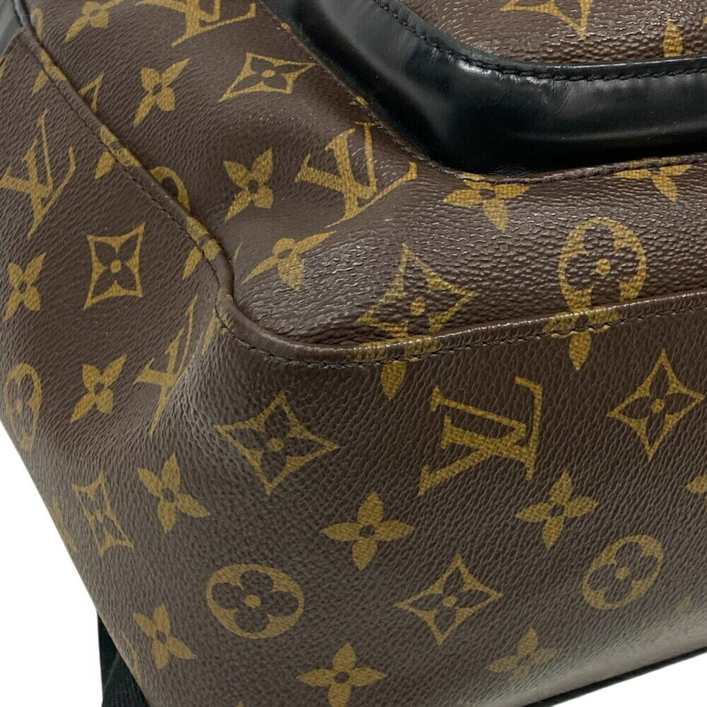 Louis Vuitton Monogram Black Brown Monogram Leather Backpack