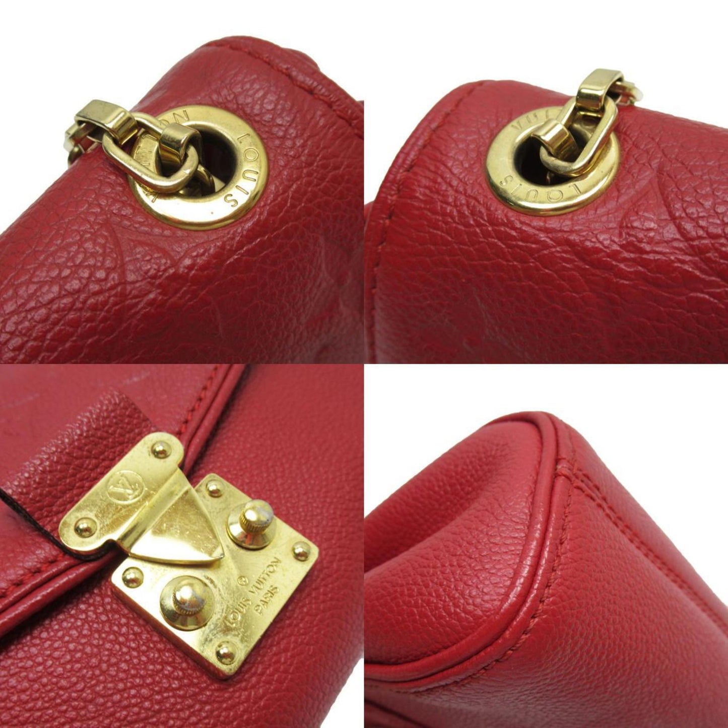 Louis Vuitton Dark Red Monogram Empreinte Shoulder Bag