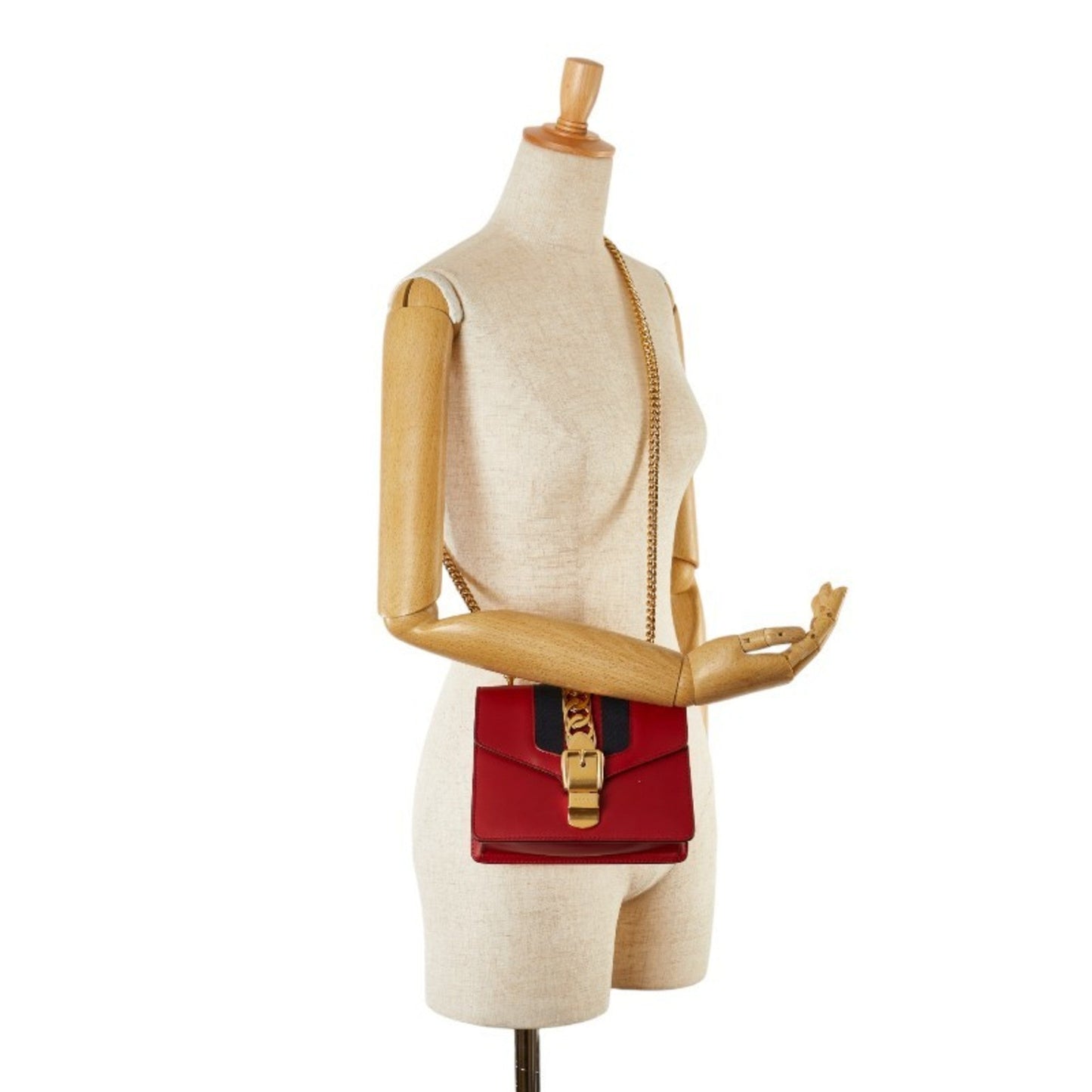 Gucci Red Color Leather Shoulder Bag