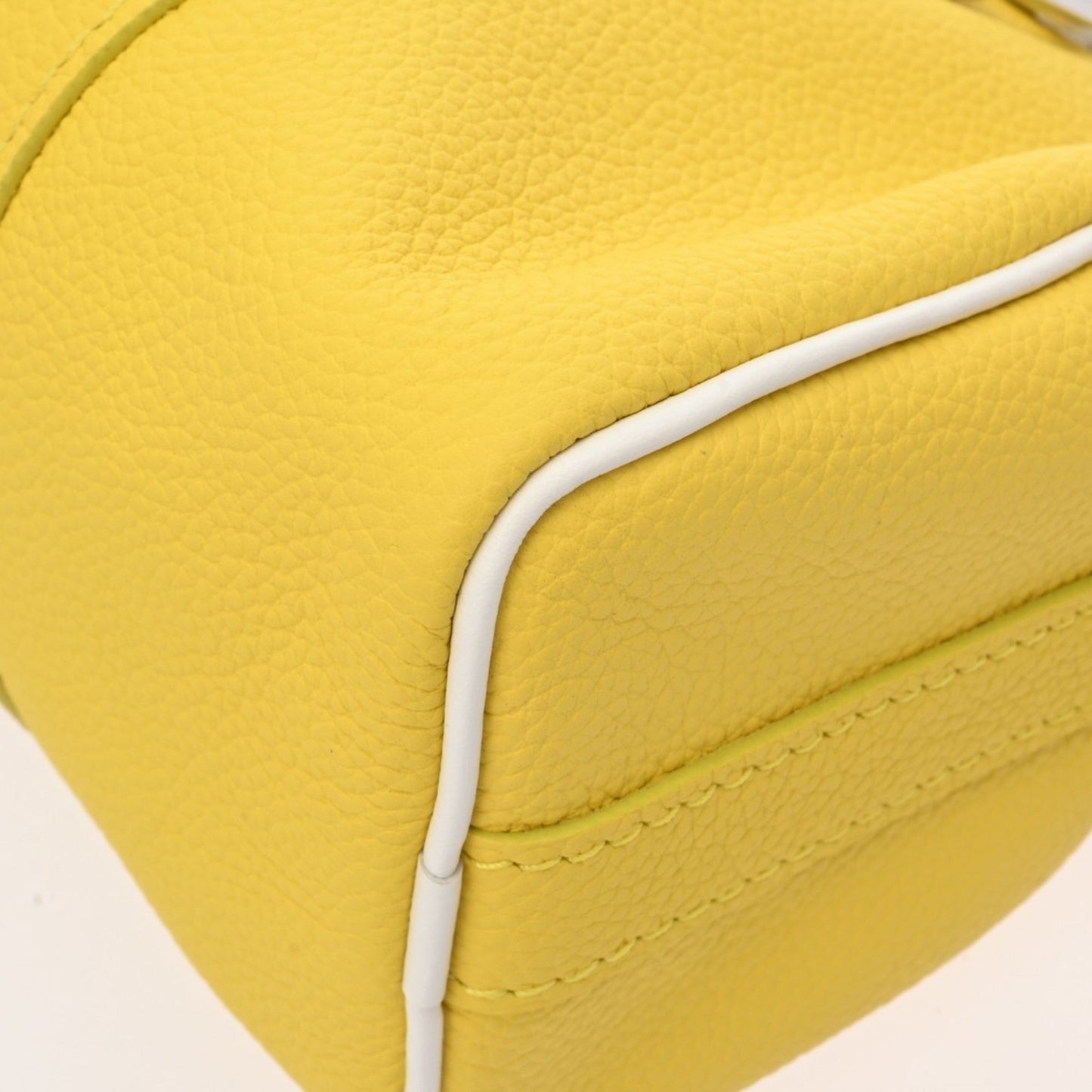 Louis Vuitton White Yellow Leather Shoulder Bag