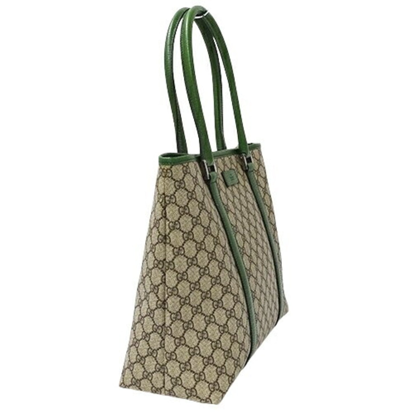 Gucci Beige Brown Green Gg Supreme Tote Bag