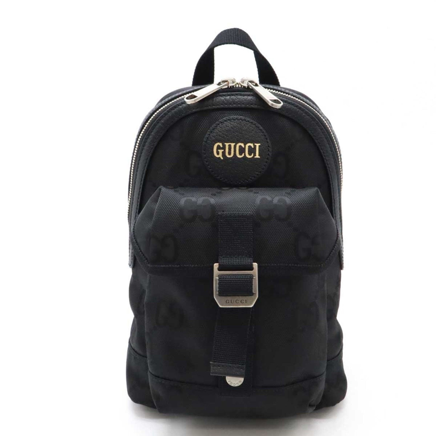 Gucci Black Nylon Canvas Leather Shoulder Bag Sling Bag ()