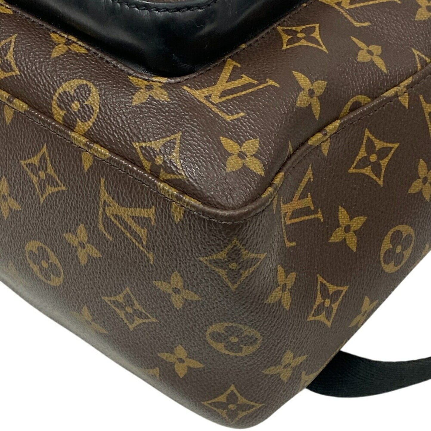 Louis Vuitton Monogram Black Brown Monogram Leather Backpack