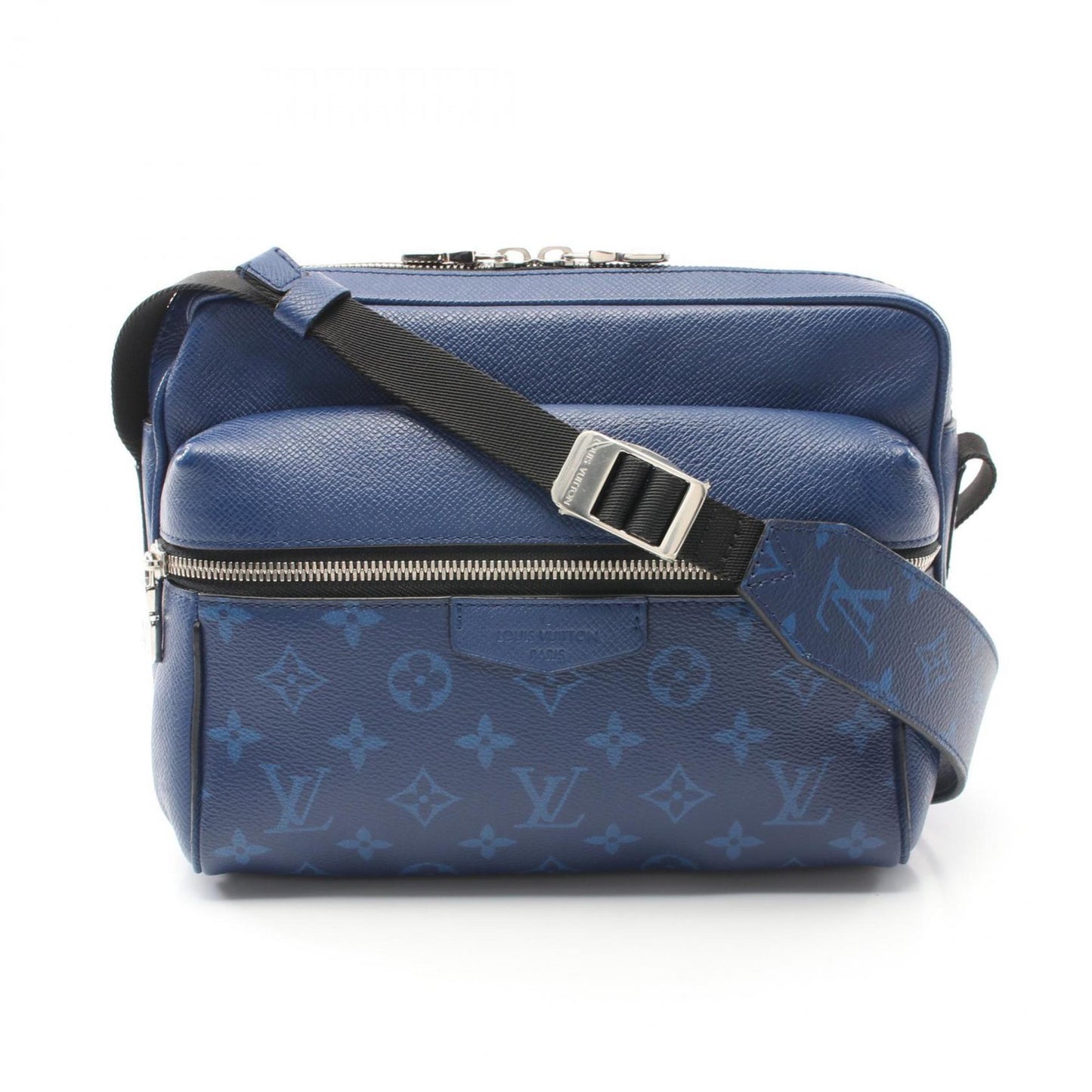 Louis Vuitton Blue Cobalt Coated Canvas Leather Shoulder Bag ()