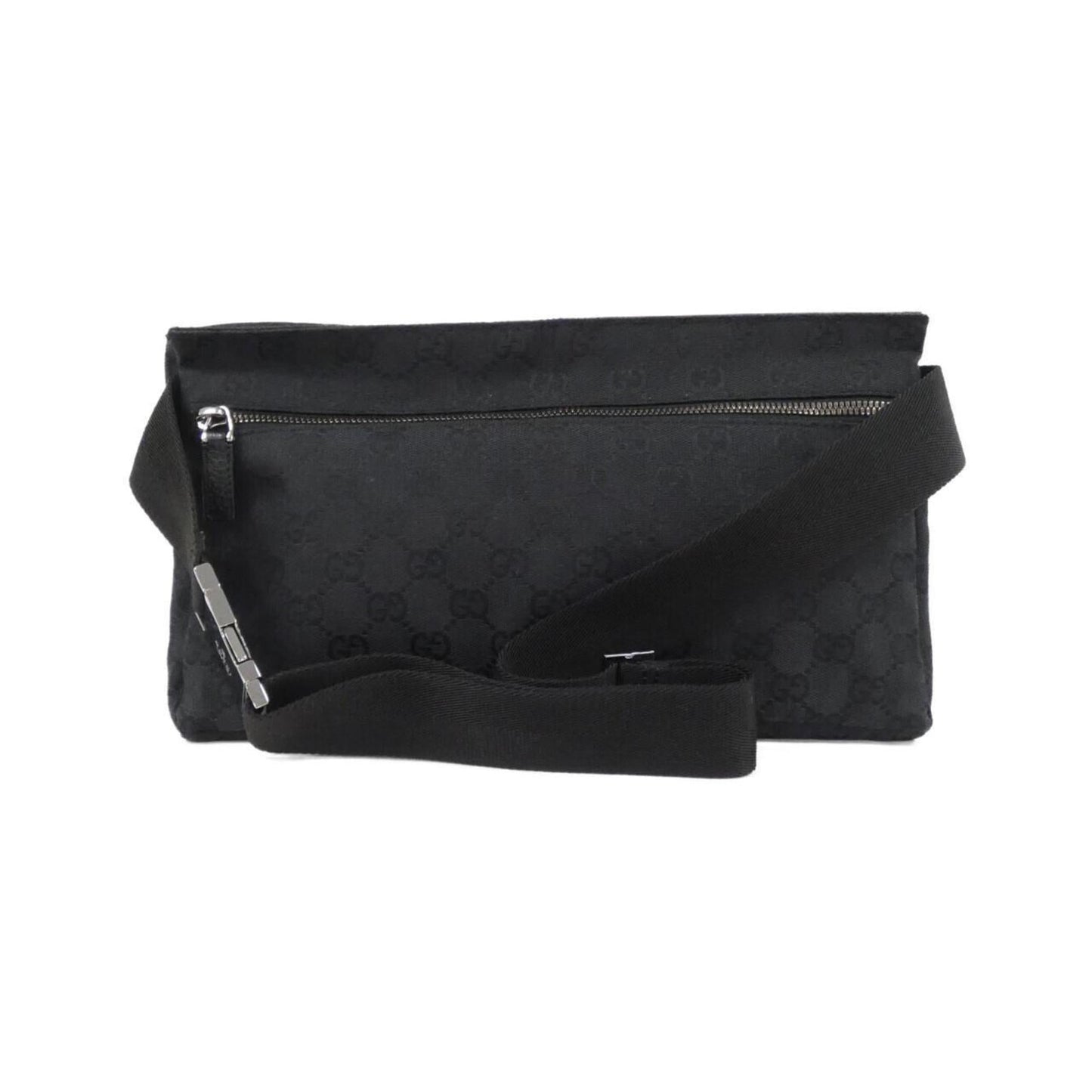 Gucci Black Gg Canvas Fanny Pack