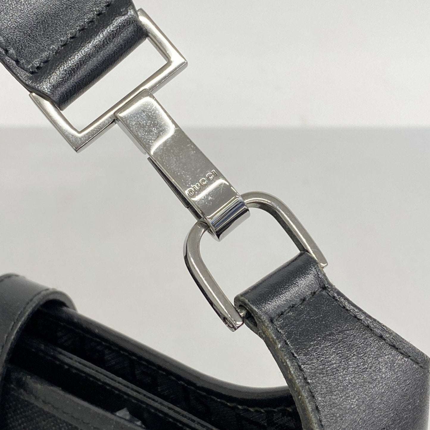 Gucci Black Canvas Shoulder Bag