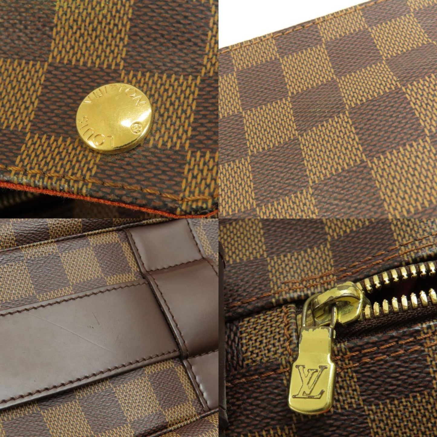 Louis Vuitton Damier Brown Damier Canvas Ebene Damier Canvas Shoulder Bag