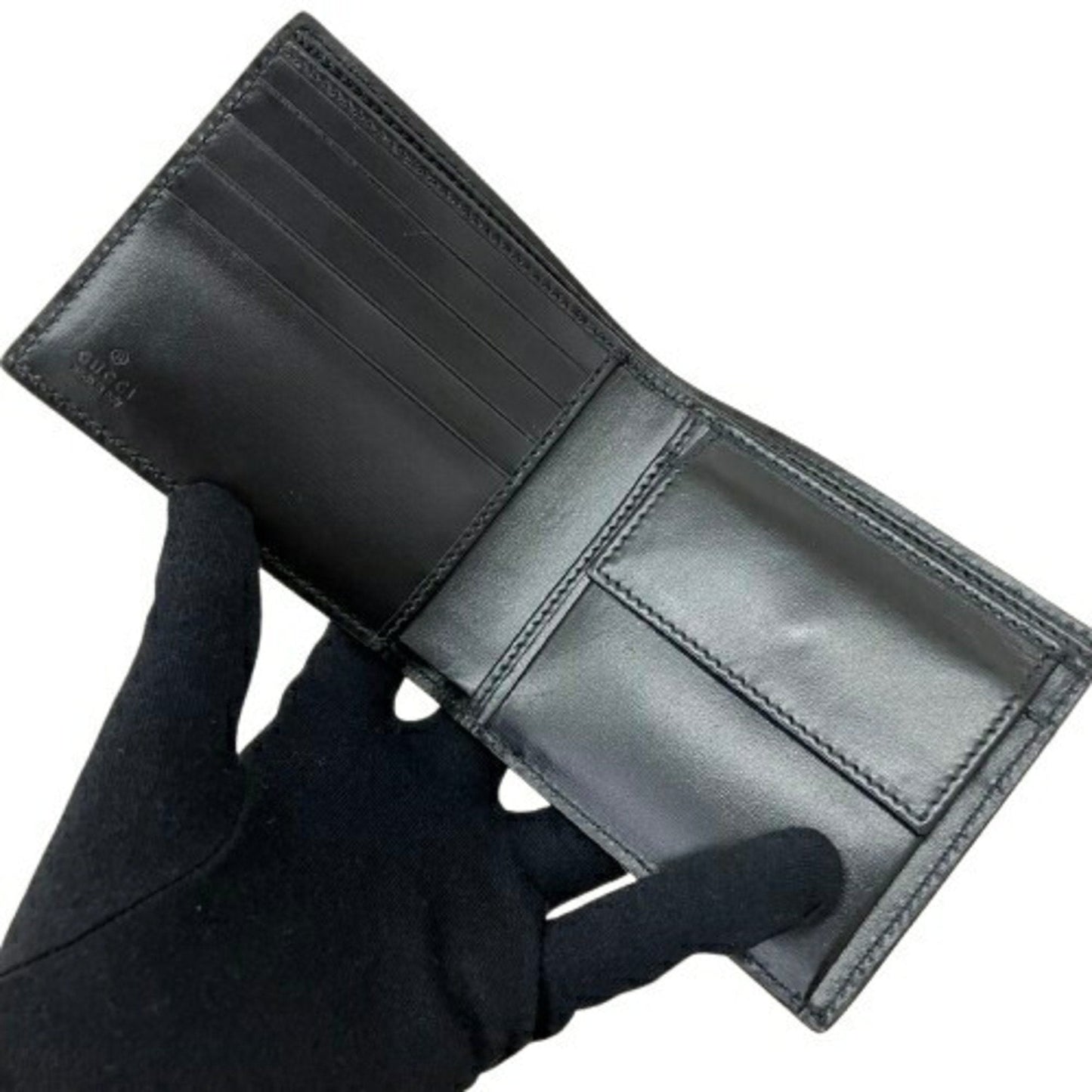 Gucci Black Leather Wallet (Bi-Fold)