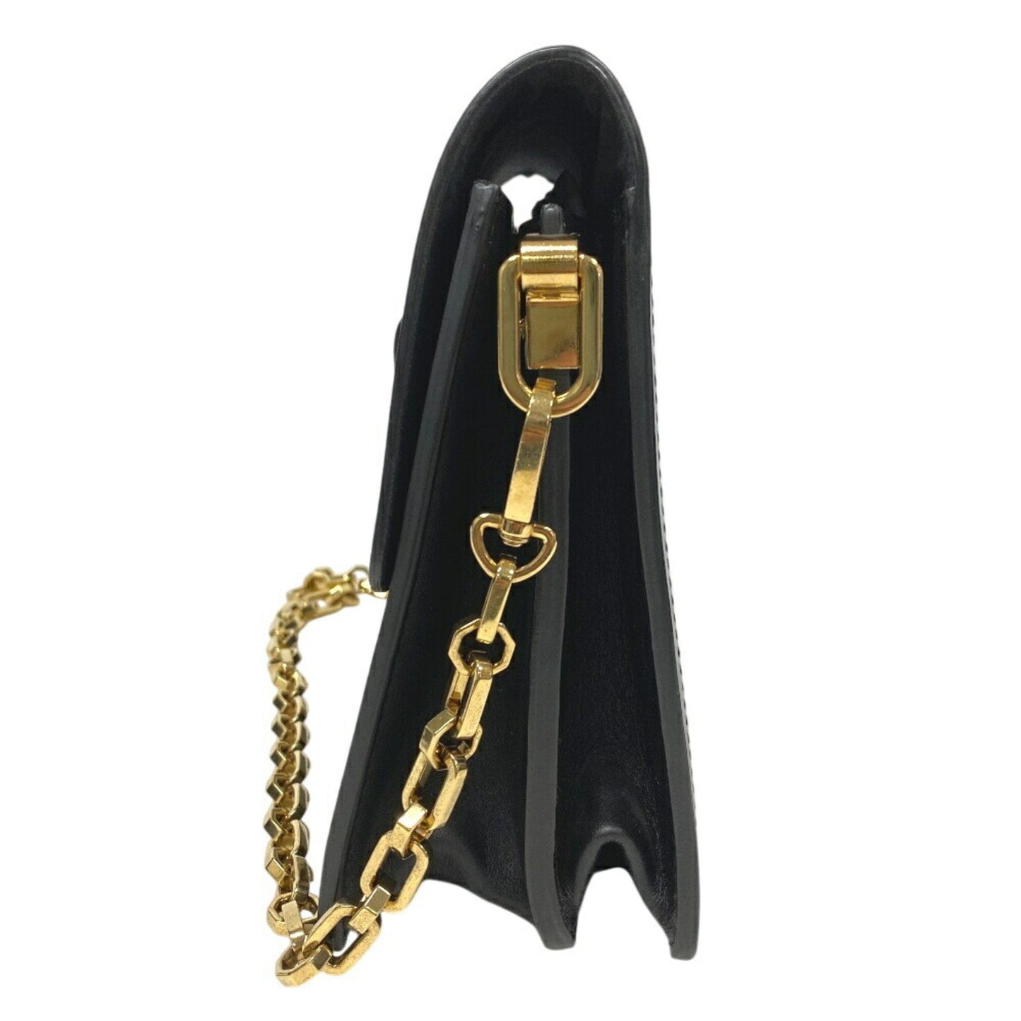 Louis Vuitton Black Gold Leather Shoulder Bag
