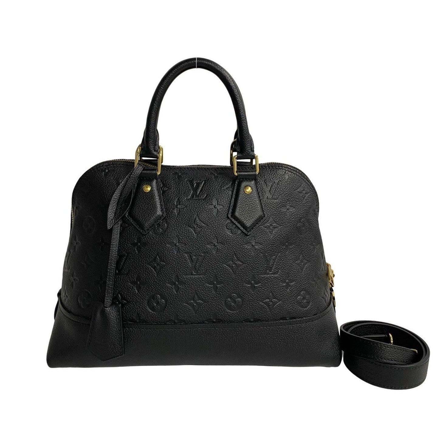 Louis Vuitton Black Leather Handbag Shoulder Bag